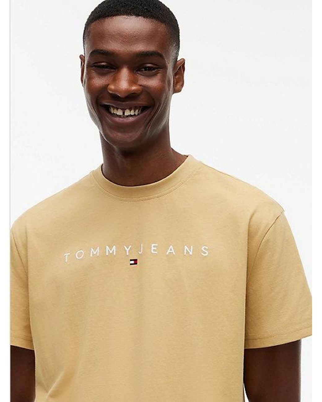 Tommy Hilfiger Blue Tommy Jeans Linear Logo Jersey T-Shirt for men