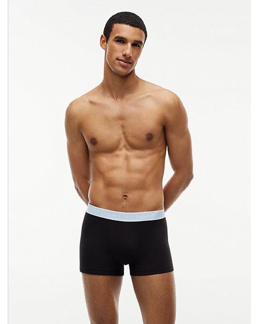 Tommy Hilfiger Black 5 Pack Essential Logo Waistband Trunks for men