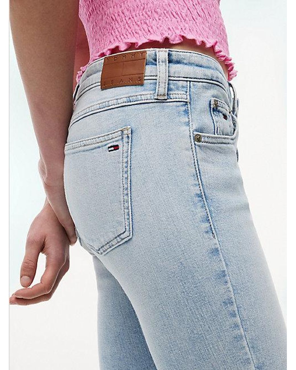 Tommy Hilfiger Pink Faded Low Rise Skinny Jeans
