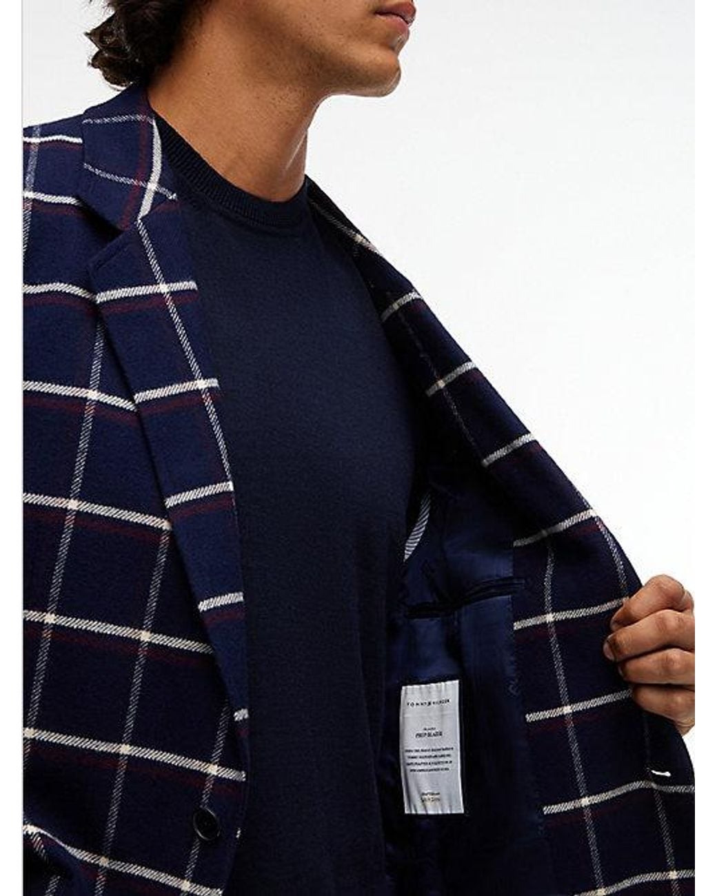 Tommy Hilfiger Blue Regular Fit Brushed Single Breasted Blazer for men