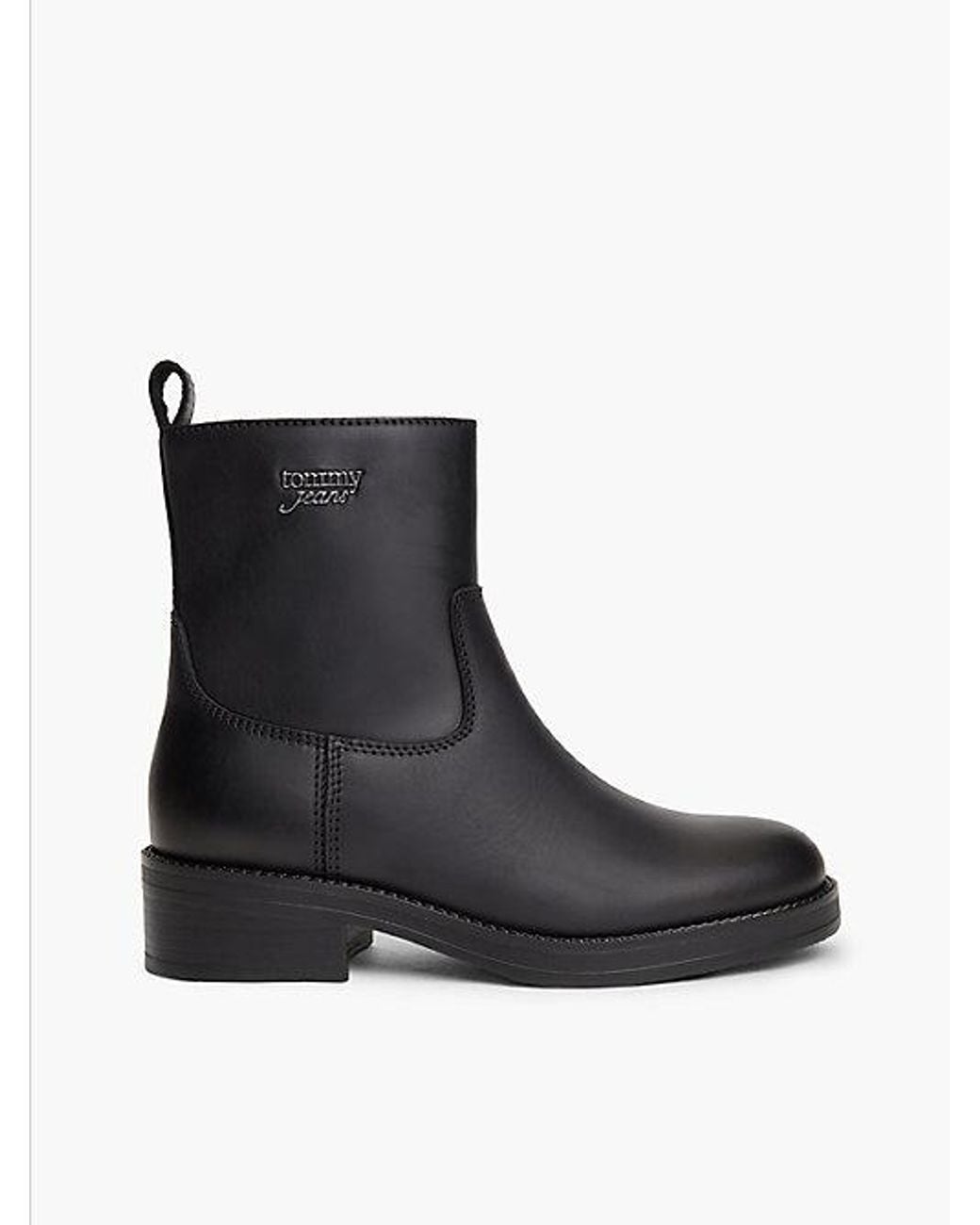 Tommy Hilfiger Black Tommy Jeans Leather Soft Outsole Chelsea Boots