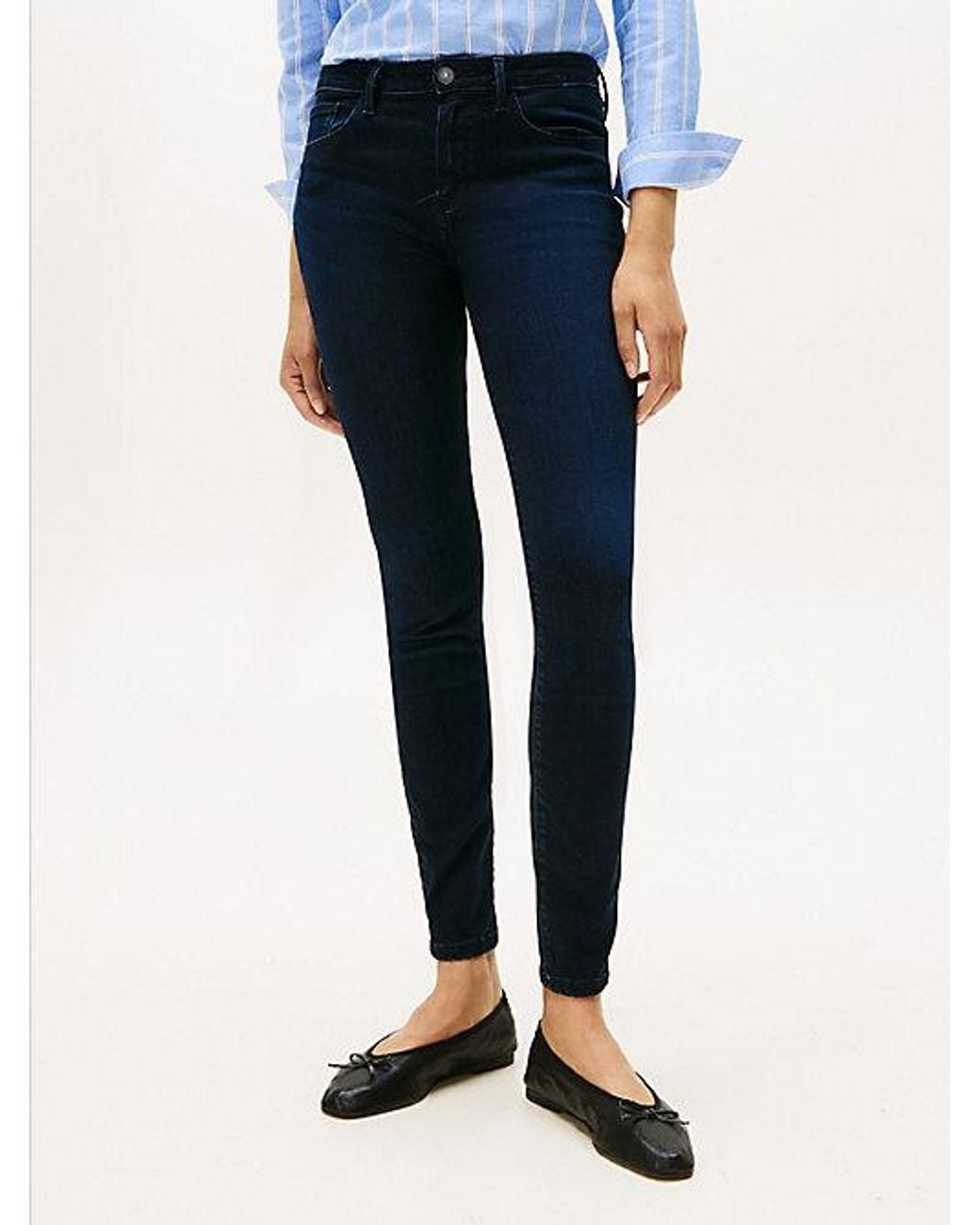 Tommy Hilfiger Blue Como Mid Rise Skinny Jeans