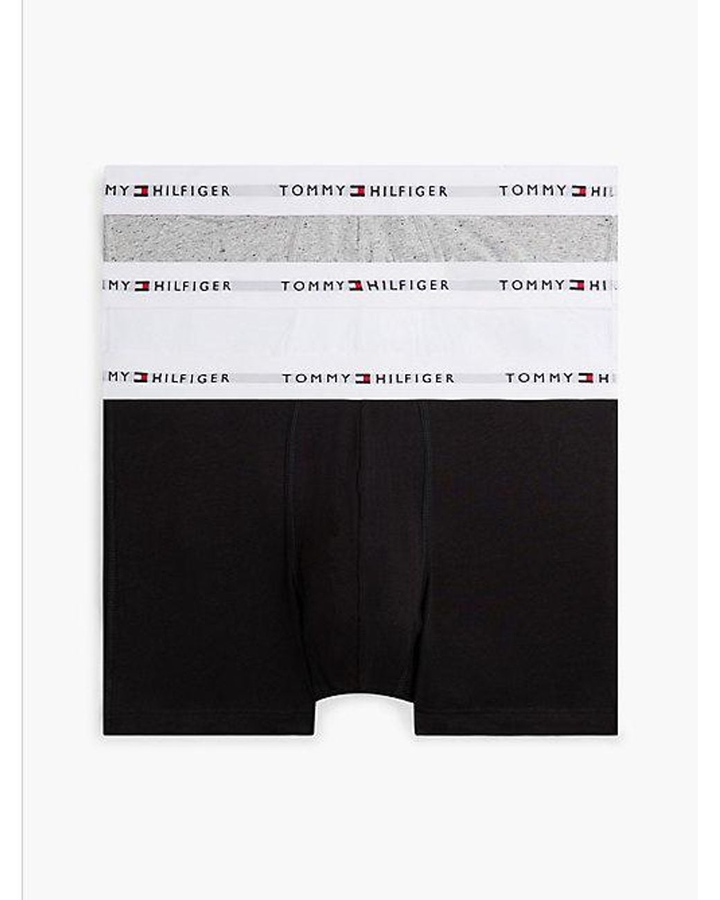 Tommy Hilfiger White 3-Pack Signature Logo Waistband Trunks for men