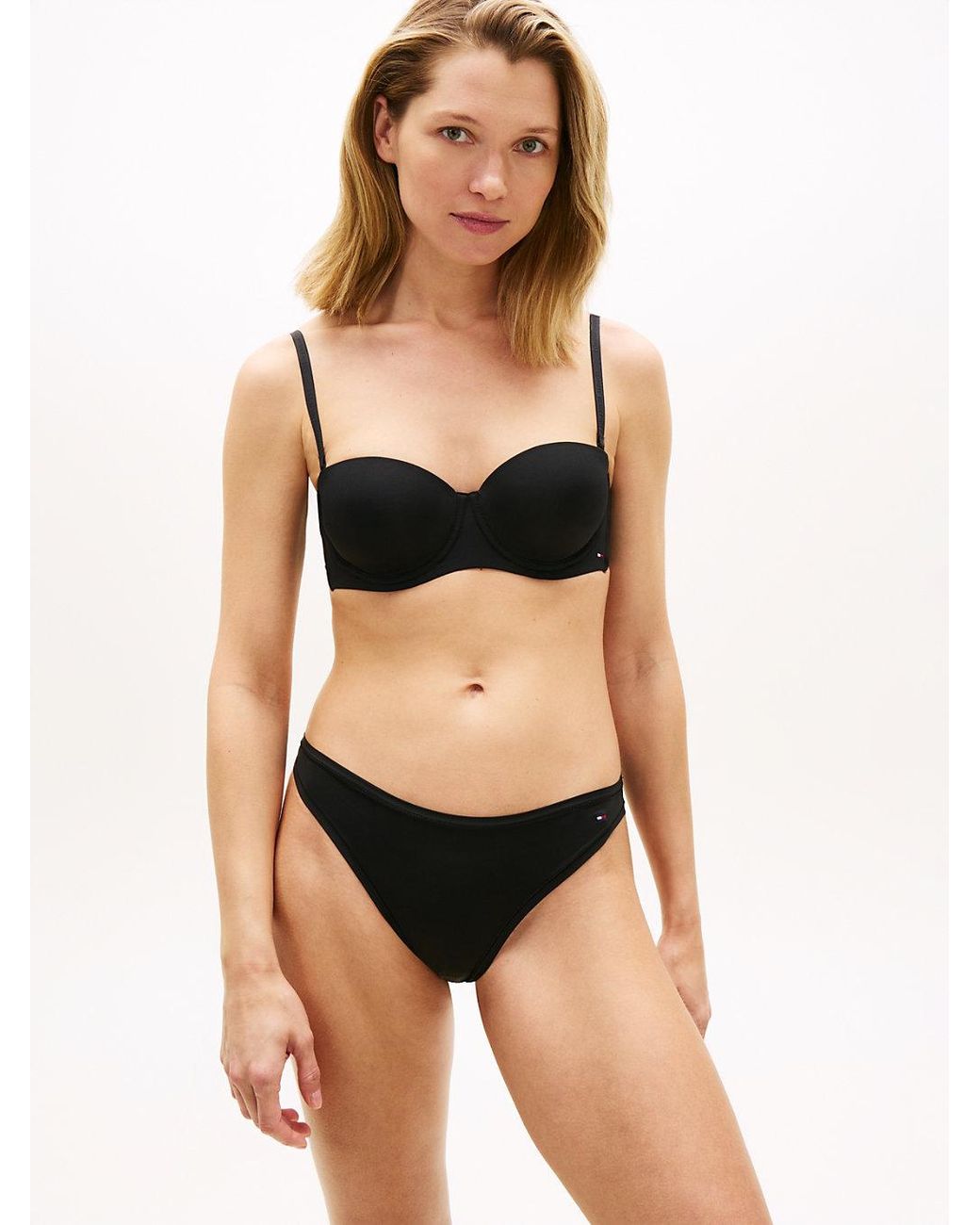 Tommy Hilfiger Black Essential Microfibre Strapless Bra