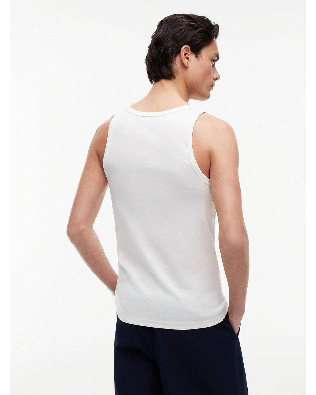 Tommy Hilfiger Black 2-pack Tommy Flag Extra Slim Tank Tops for men