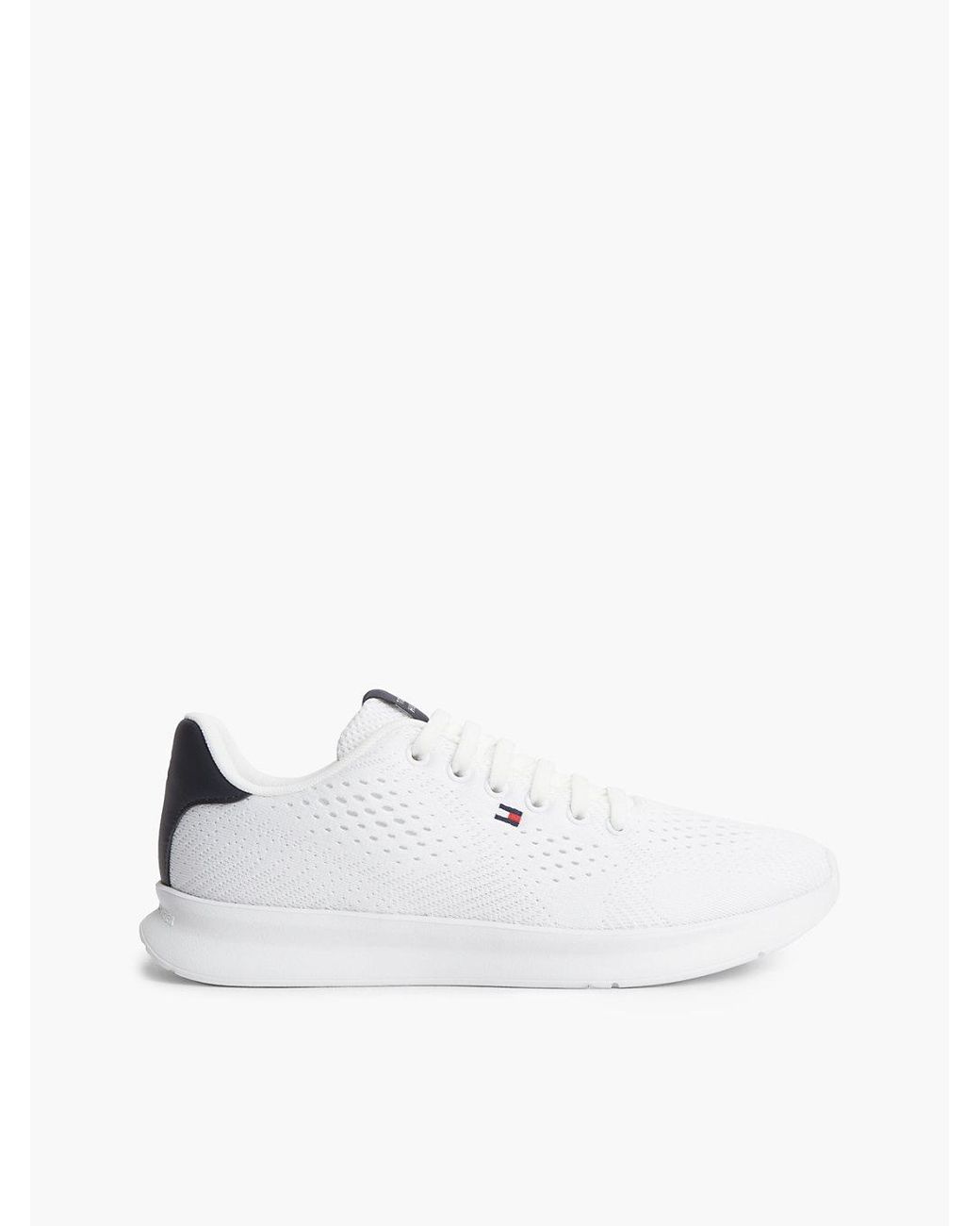 Tommy Hilfiger White Lightweight Jacquard Knit Trainers for men