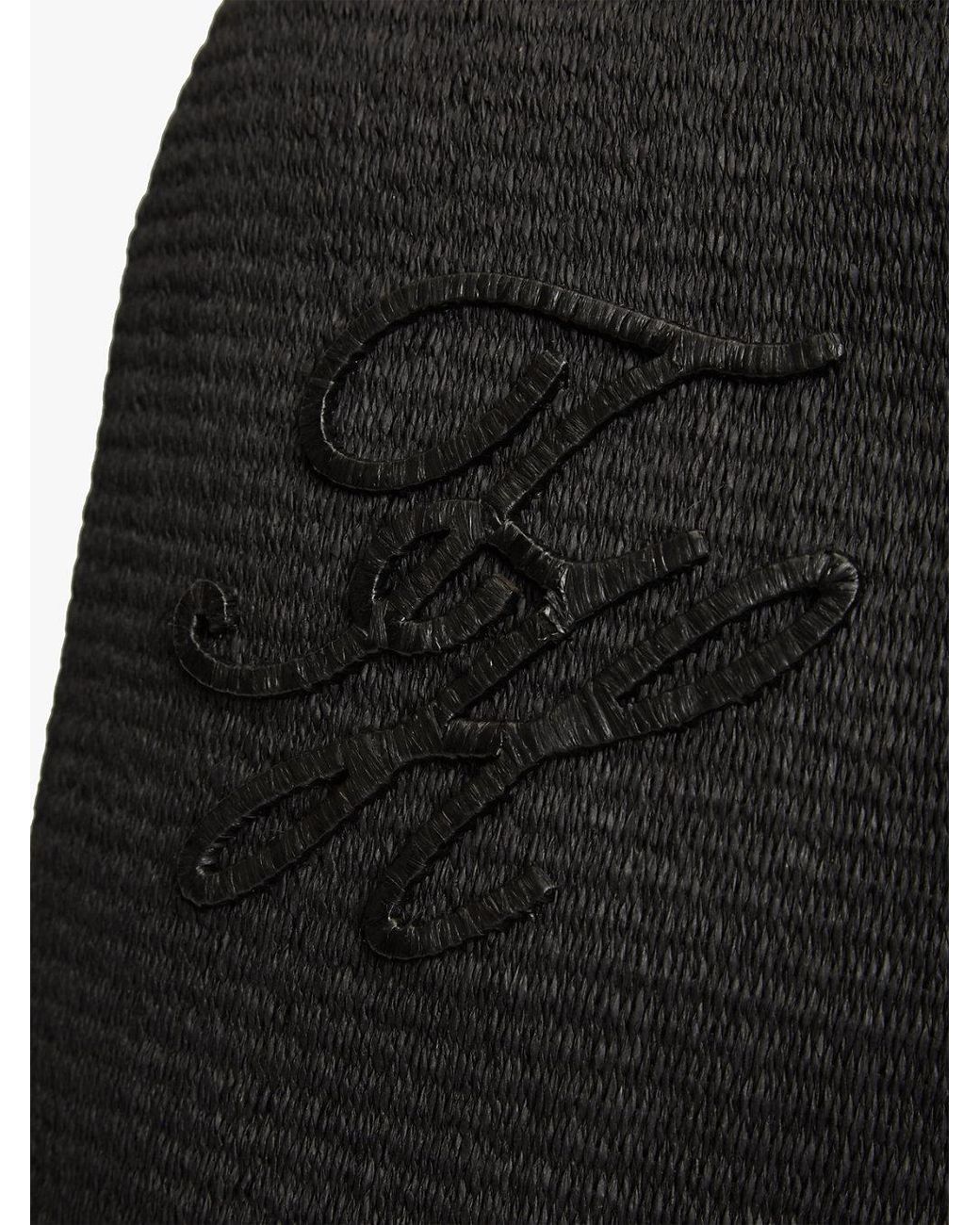 Tommy Hilfiger Black Raffia Drawstring Sling Bucket Beach Bag for men