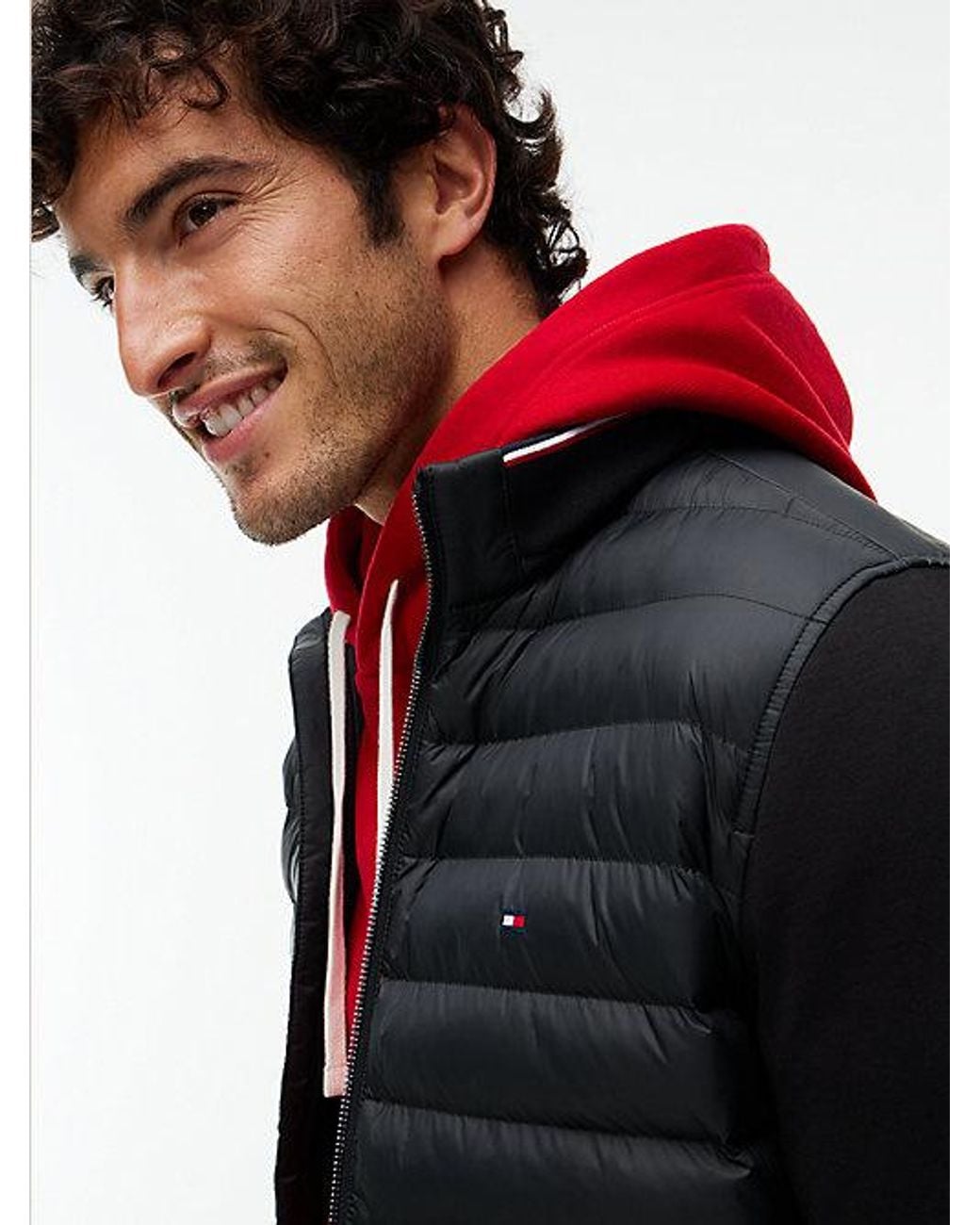 Tommy Hilfiger Gray Intechno Knit Zip Thru Sweatshirt for men