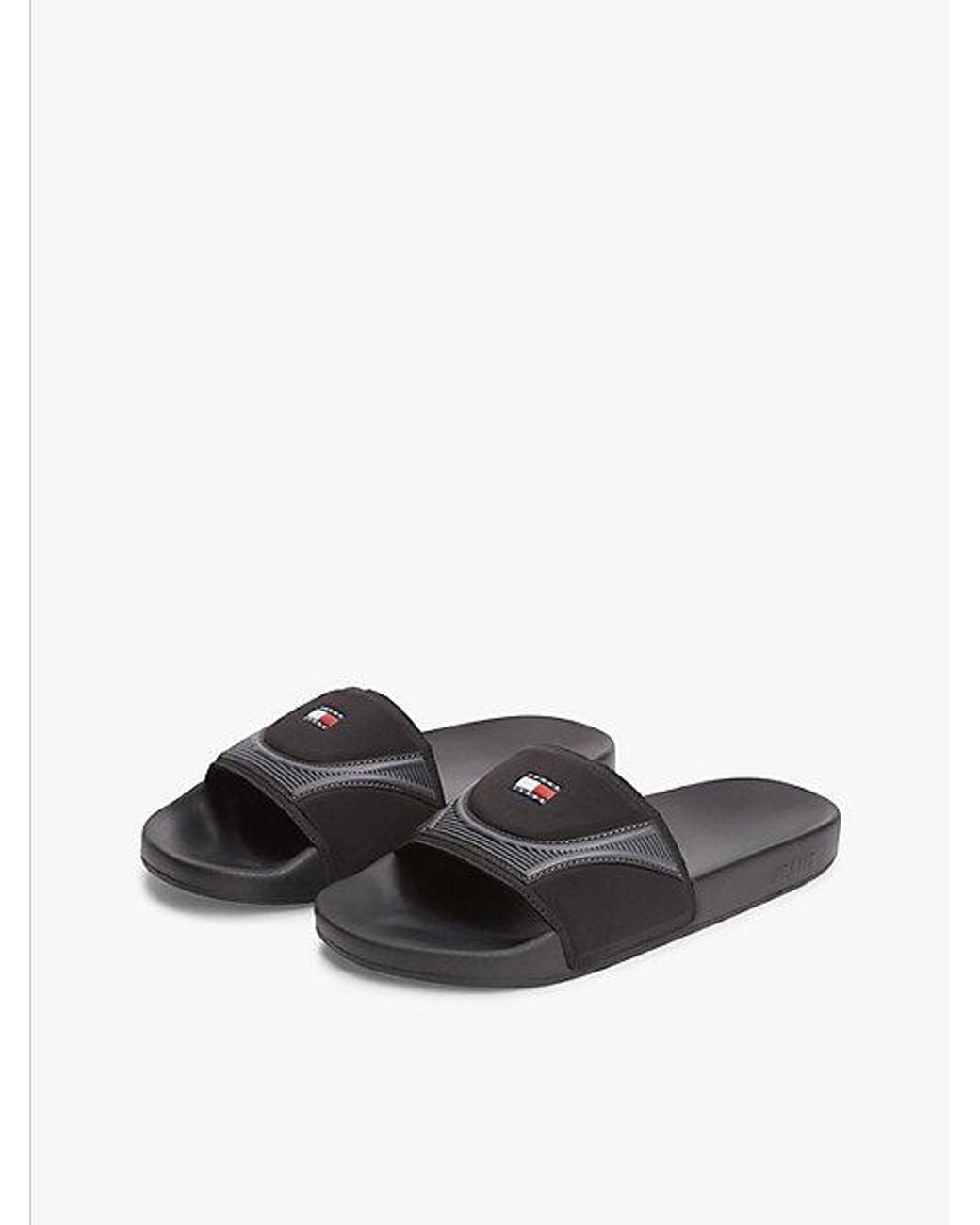 Tommy Hilfiger White Logo Strap Pool Slides for men