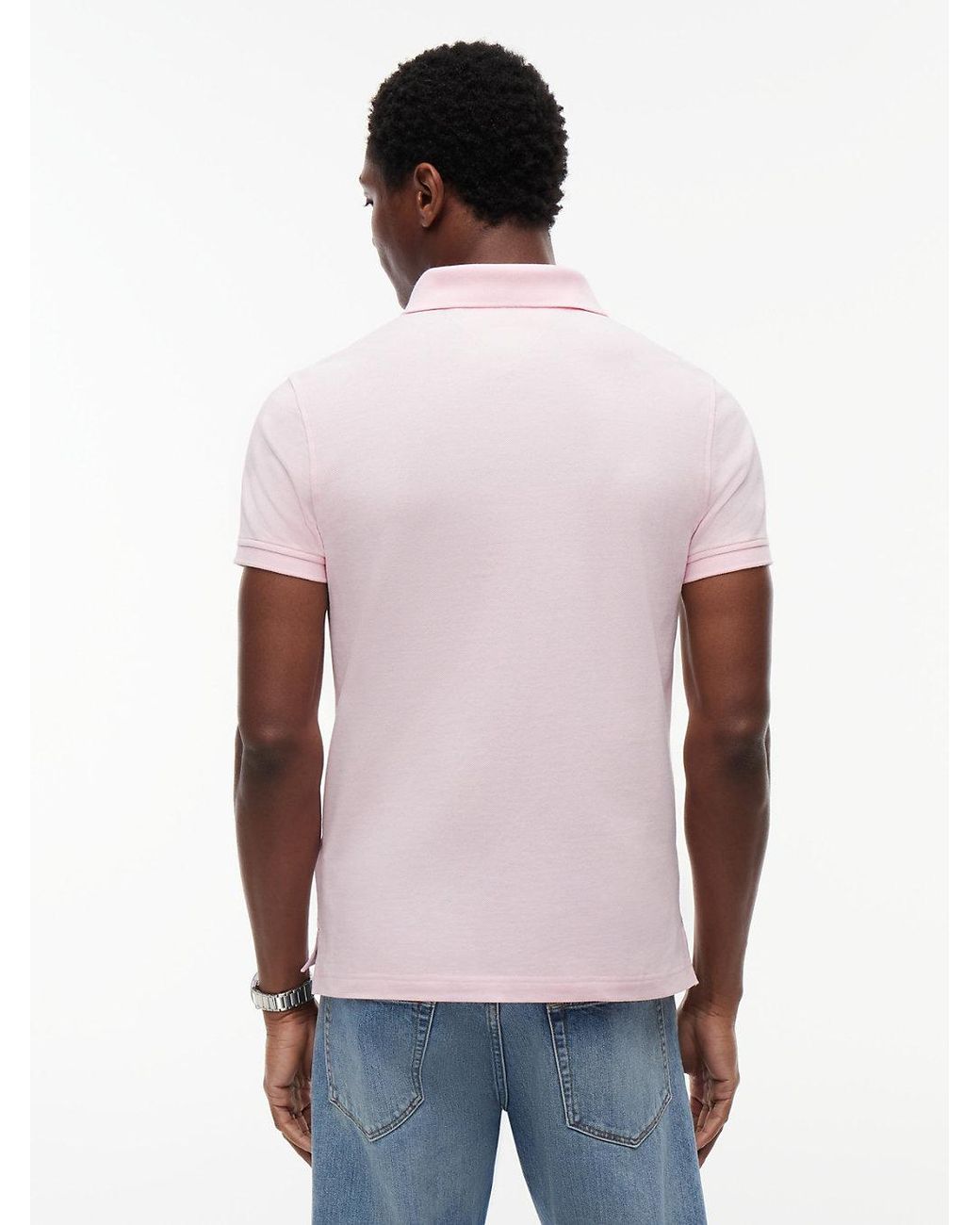 Tommy Hilfiger White 1985 Slim Fit Pique Polo Shirt for men