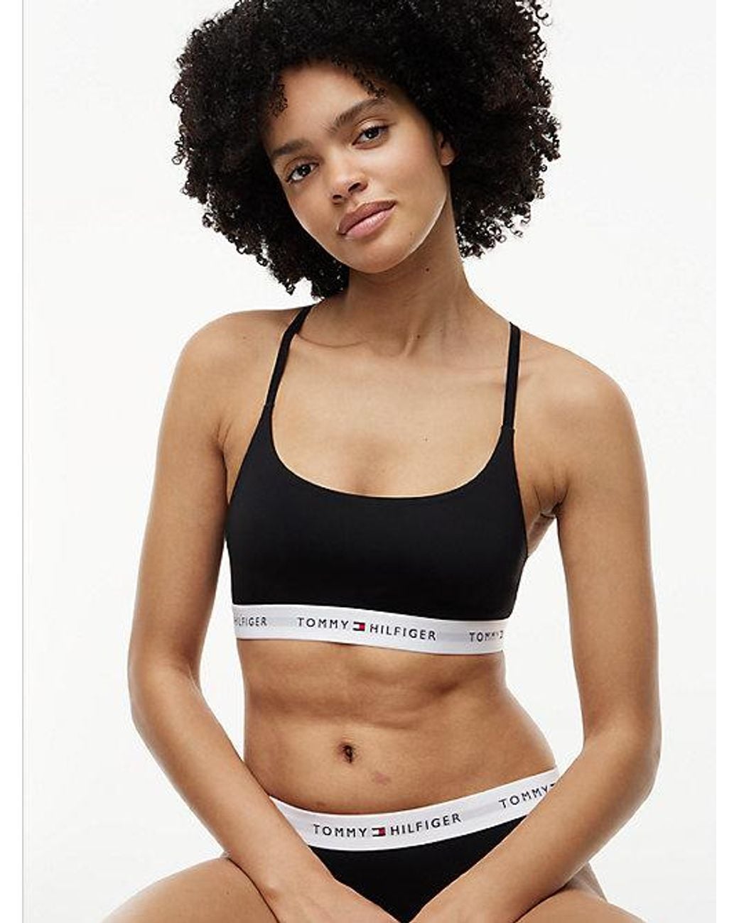 Tommy Hilfiger Multicolor Signature Logo Racerback Microfibre Bralette