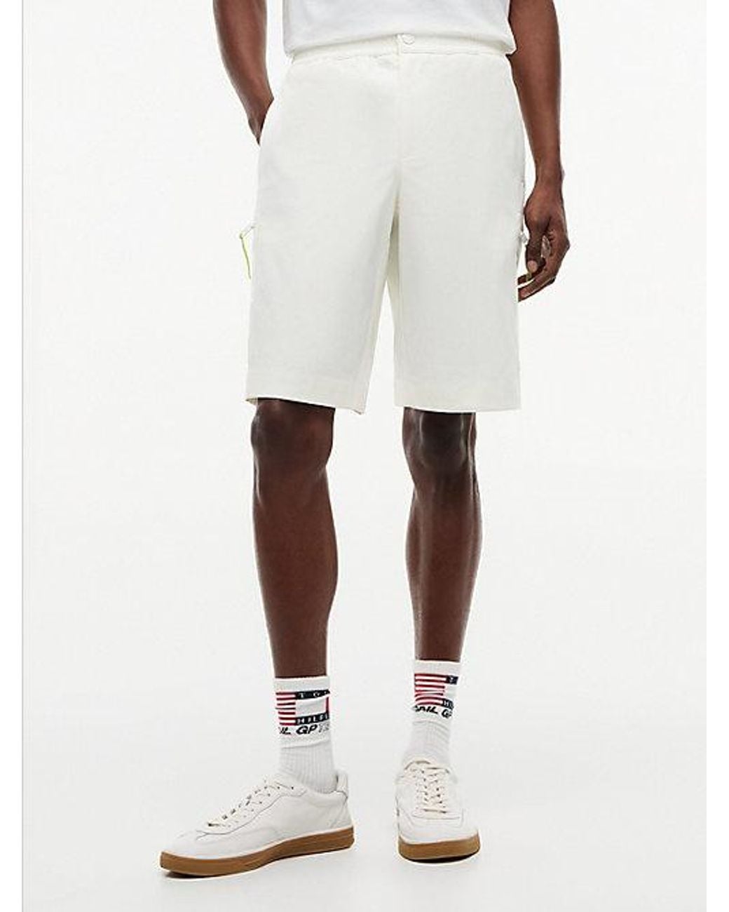 Tommy Hilfiger White Tommy X U.s. Sail Gp Team Cargo Shorts