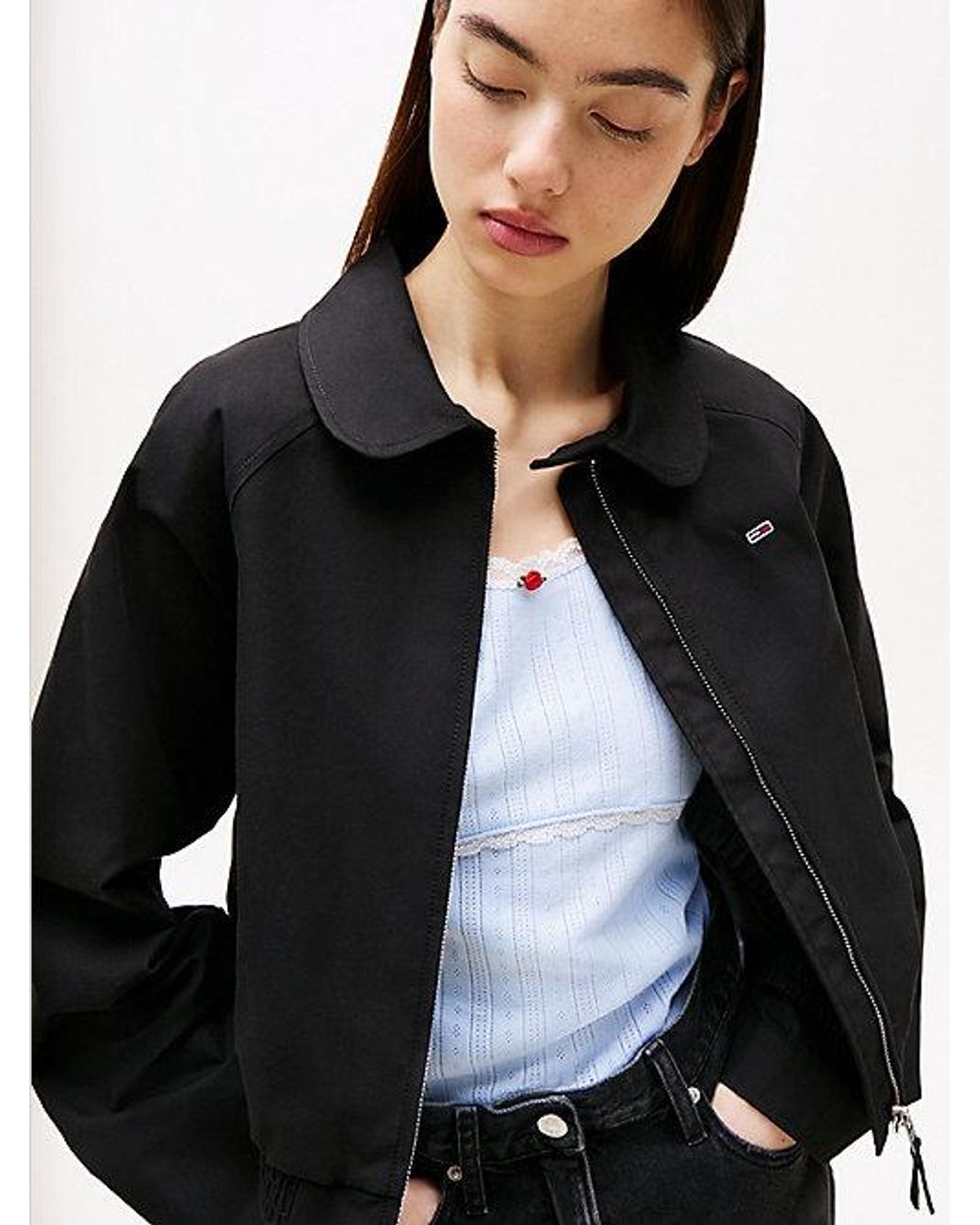 Tommy Hilfiger Black Tommy Badge Water Repellent Twill Jacket