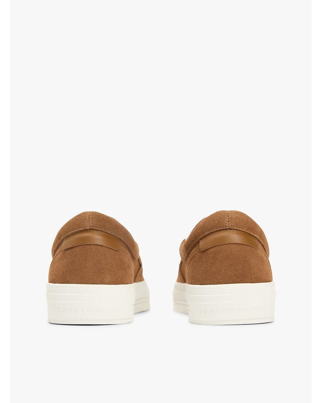 Tommy Hilfiger White Suede Slip-On Cupsole Trainers for men