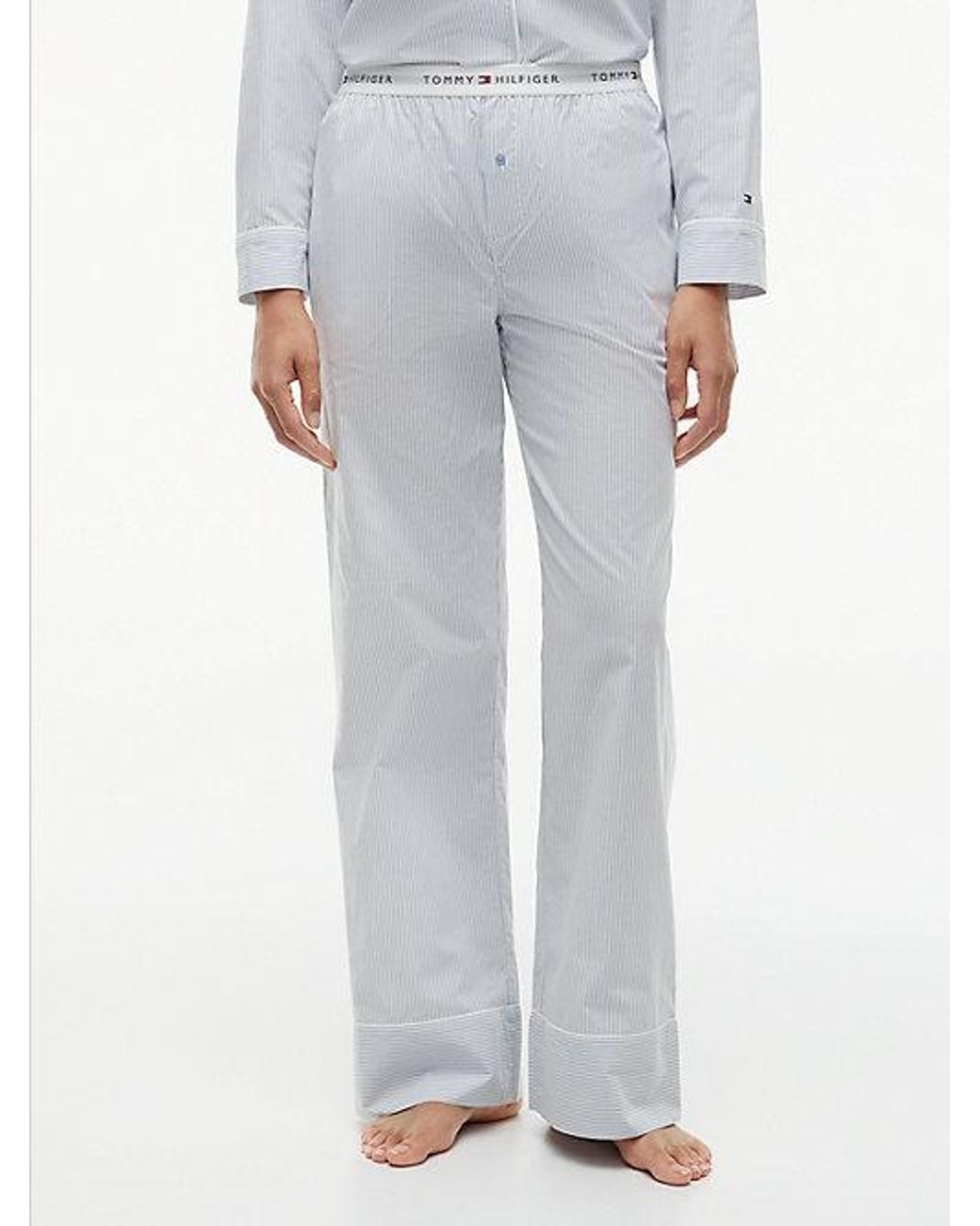 Tommy Hilfiger White Essential Poplin Pyjama Bottoms