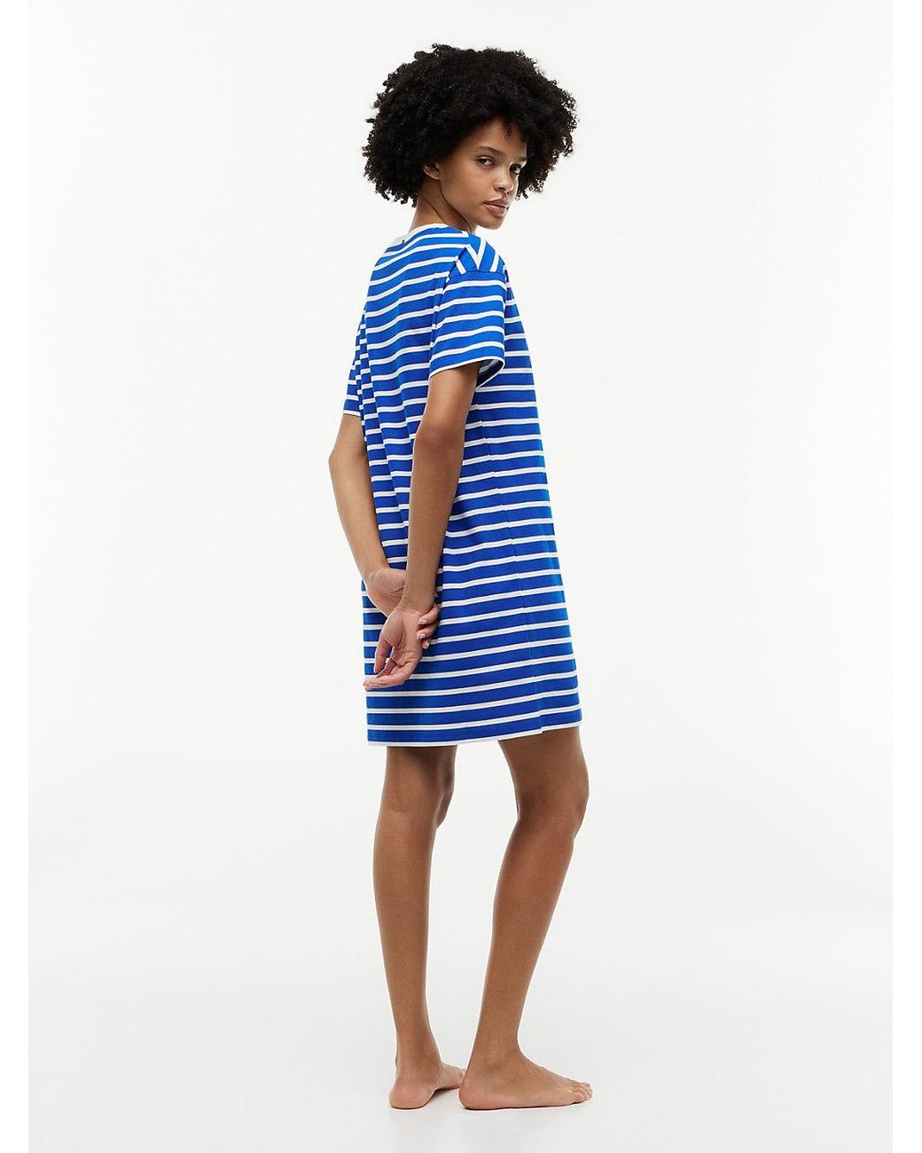 Tommy Hilfiger Blue Essential Stripe Relaxed T-Shirt Nightdress