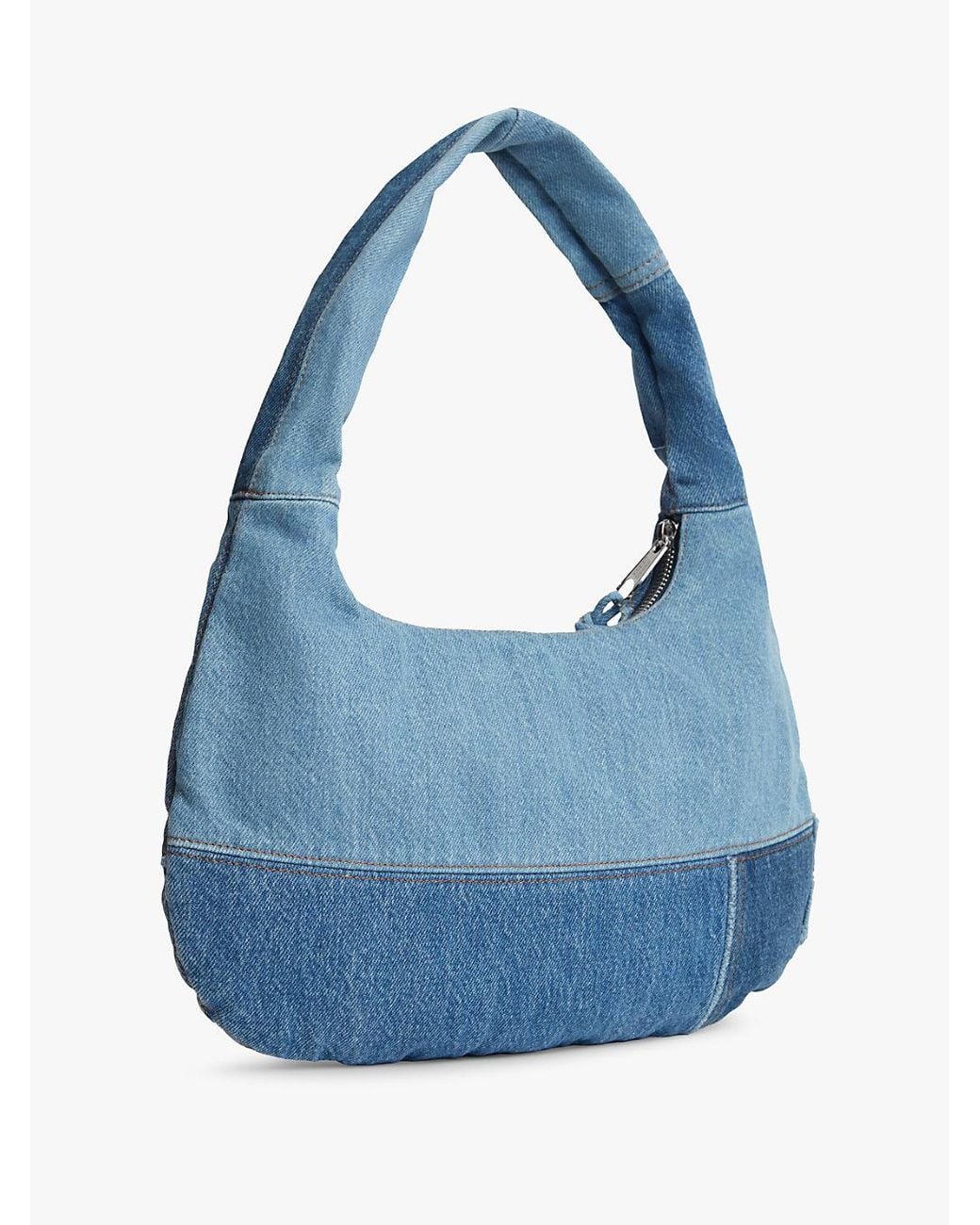 Tommy Hilfiger Blue Patchwork Denim Shoulder Bag