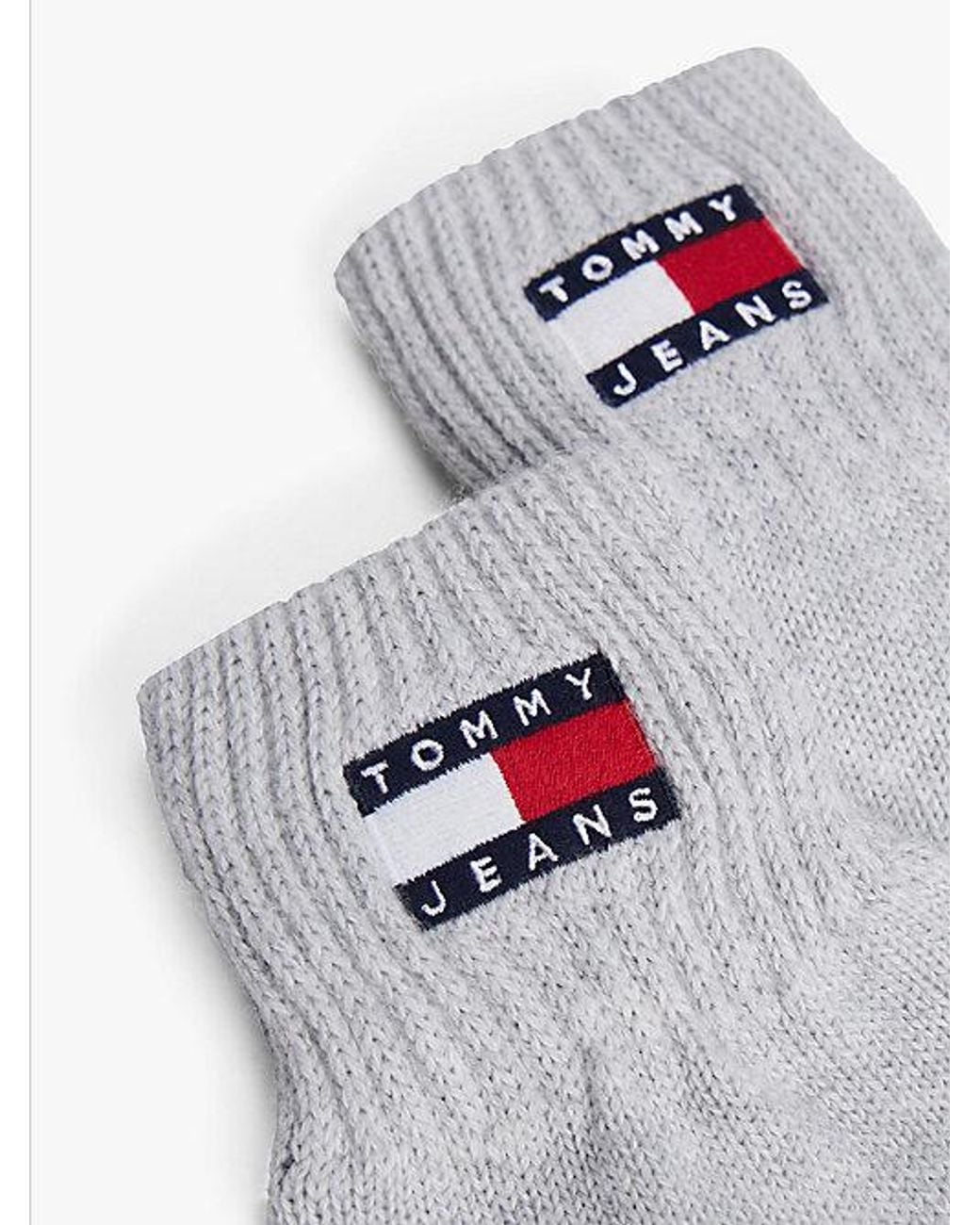 Tommy Hilfiger White Heritage Logo Gloves