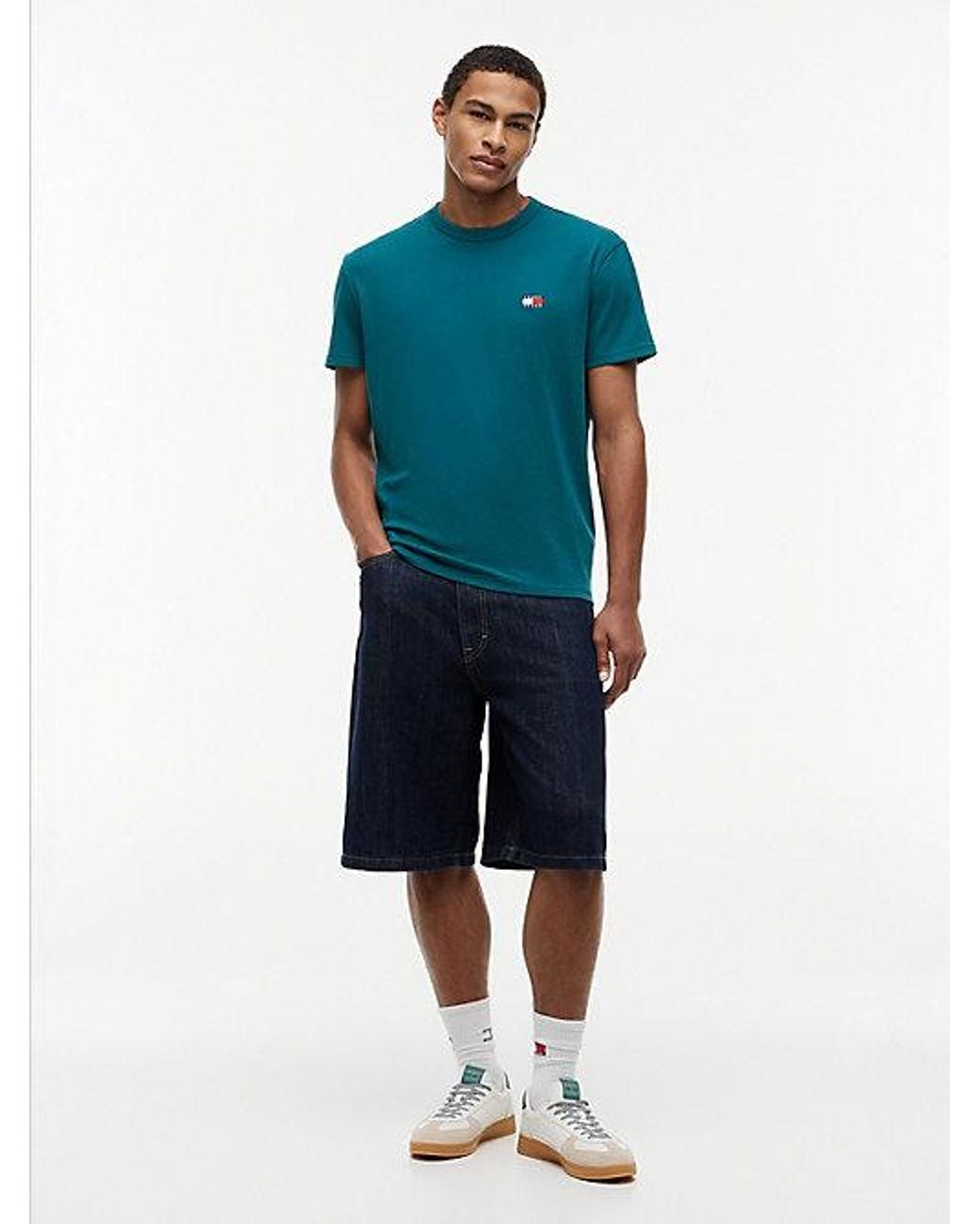 Tommy Hilfiger Blue Tommy Flag Crew Neck T-Shirt for men