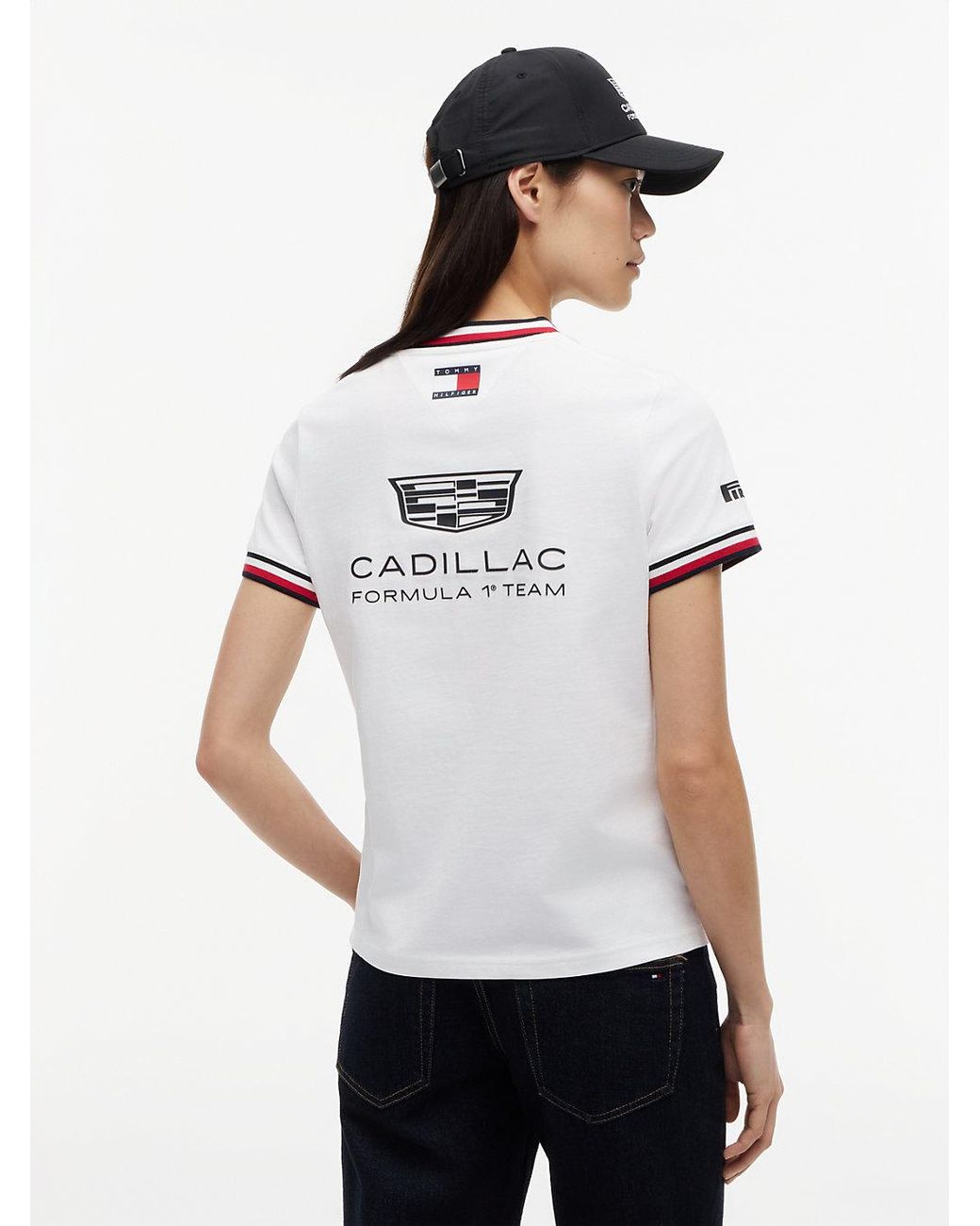 Tommy Hilfiger White Th X Cadillac Formula 1 Team Boxy Short T-Shirt