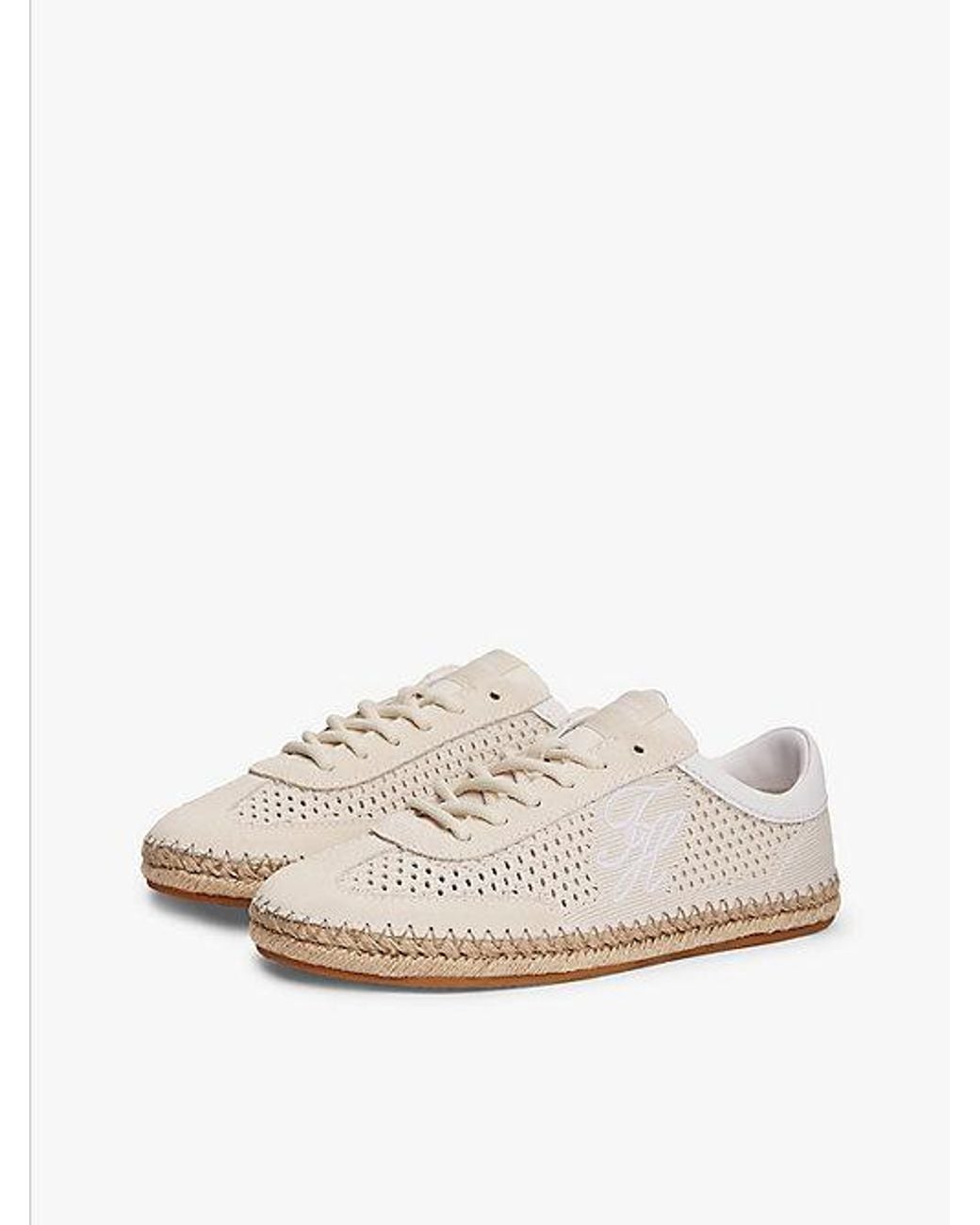 Tommy Hilfiger White Logo Rope Midsole Knit Trainers