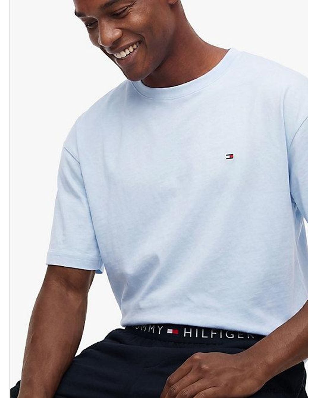 Tommy Hilfiger Blue Th Original T-Shirt And Shorts Pyjama Set for men