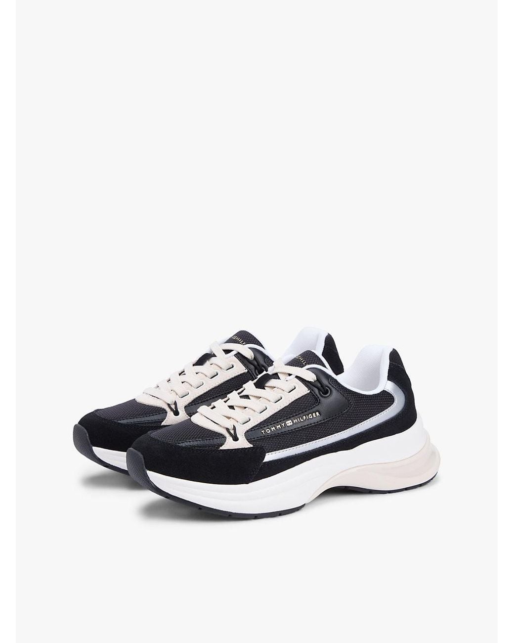 Tommy Hilfiger Blue Suede Chunky Lace-Up Trainers