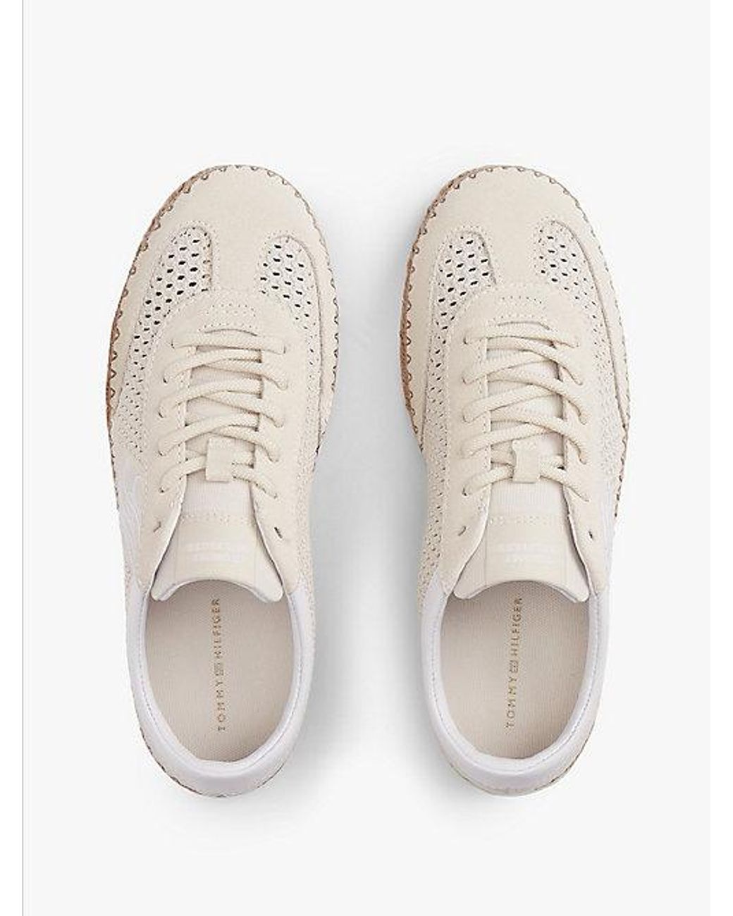 Tommy Hilfiger White Logo Rope Midsole Knit Trainers