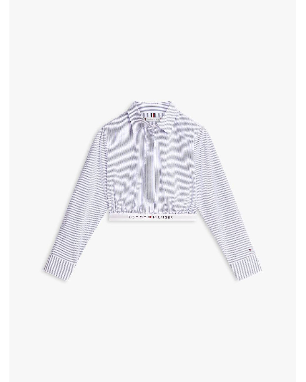 Chemise Courte À Ceinture Élastique Tommy Hilfiger en coloris Blue