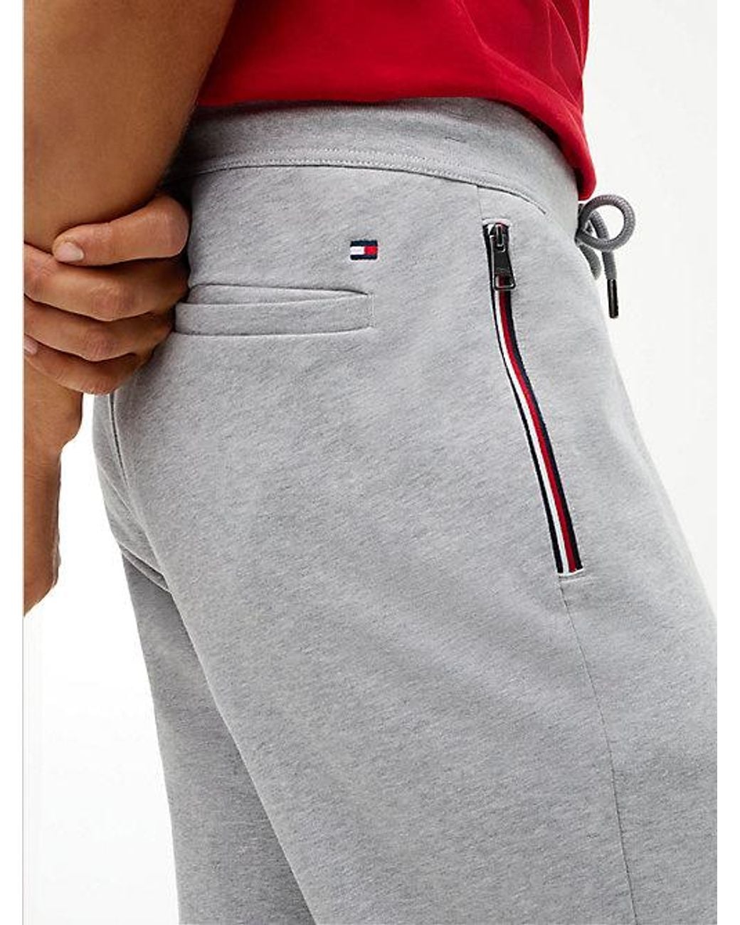 Tommy Hilfiger Gray Global Stripe Pocket Terry Joggers for men