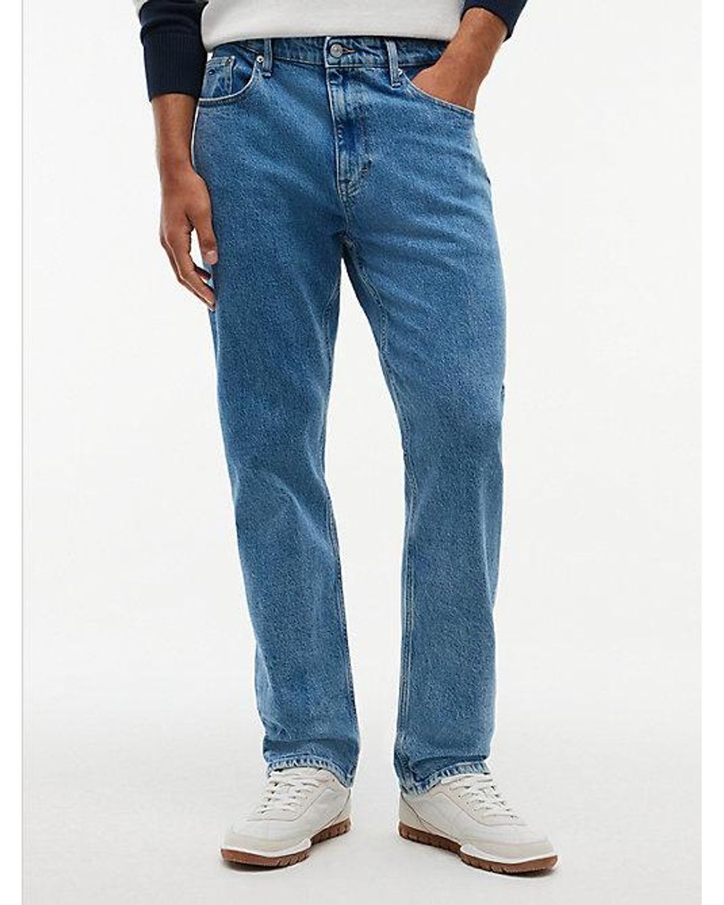 Tommy Hilfiger Blue Ryan Slim Straight Faded Jeans for men