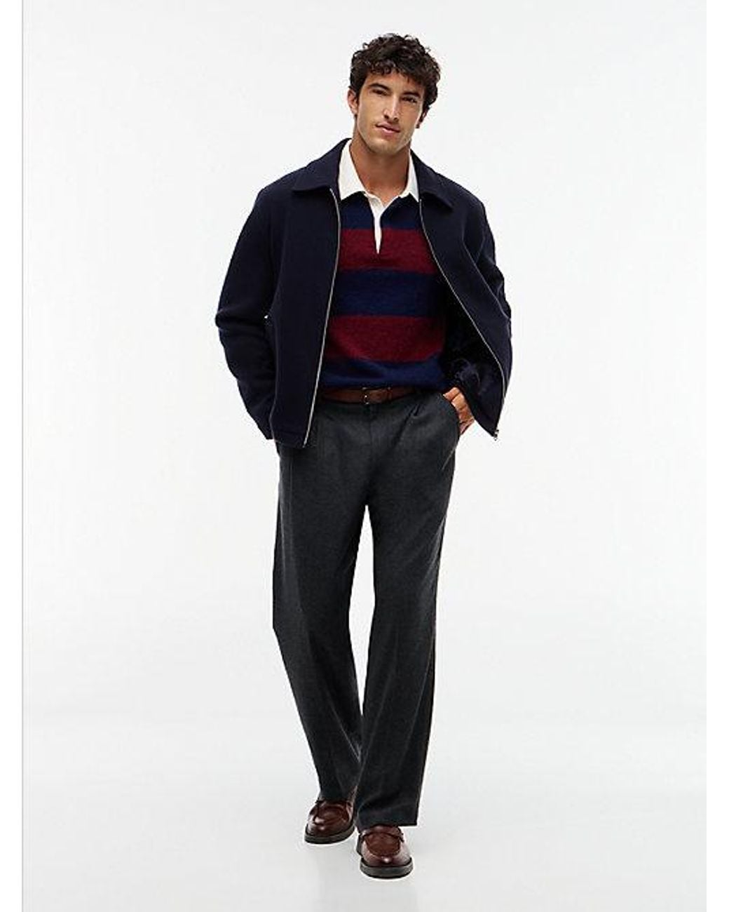 Tommy Hilfiger Blue New York Label Rugby Jumper With Alpaca for men