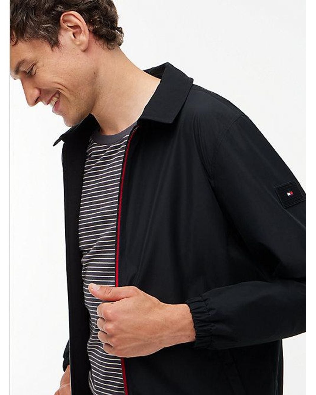 Tommy Hilfiger Blue Intechno Knit Reversible Zip Thru Jacket for men