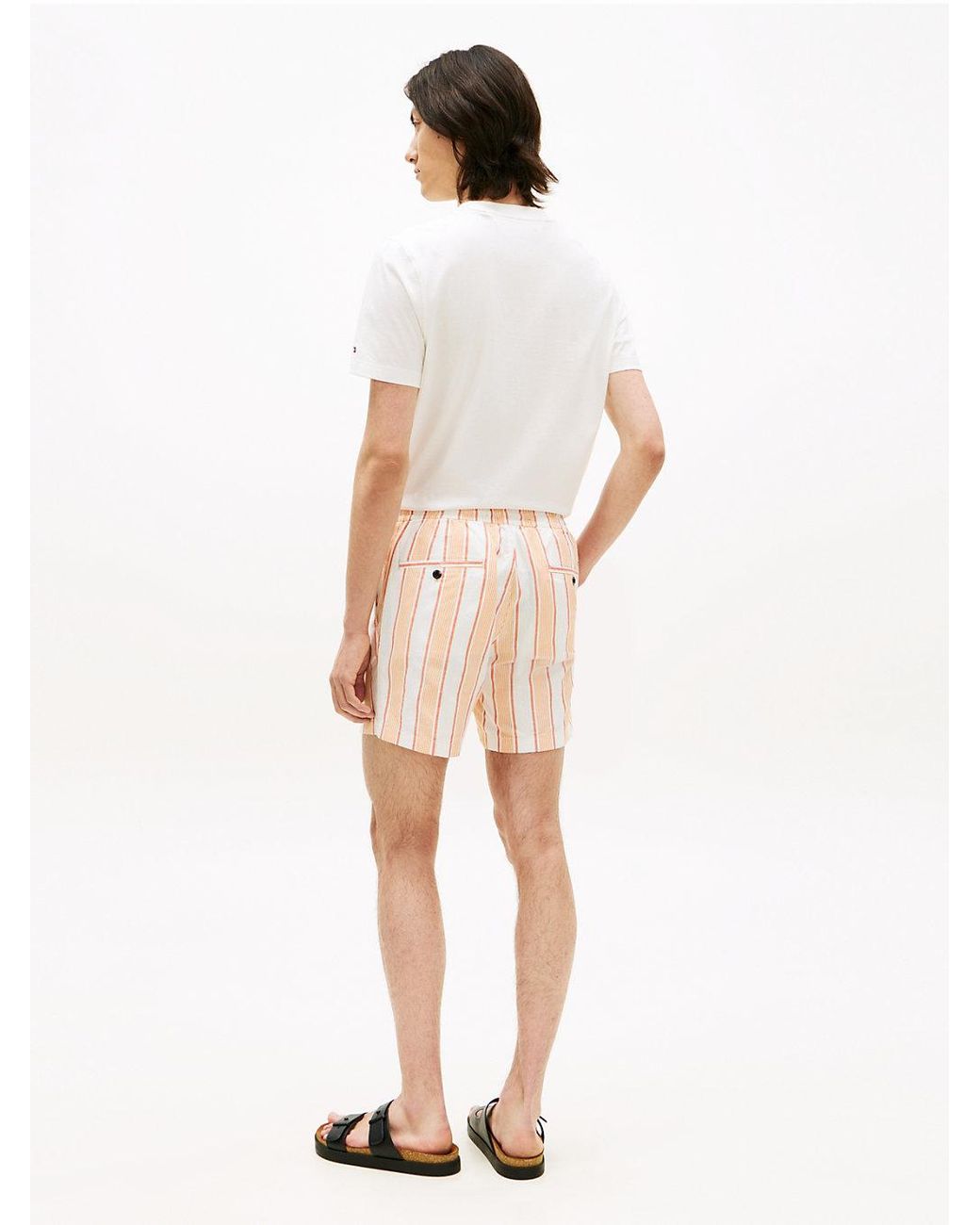Tommy Hilfiger Natural Dover Open Weave Dobby Regular Fit Shorts for men