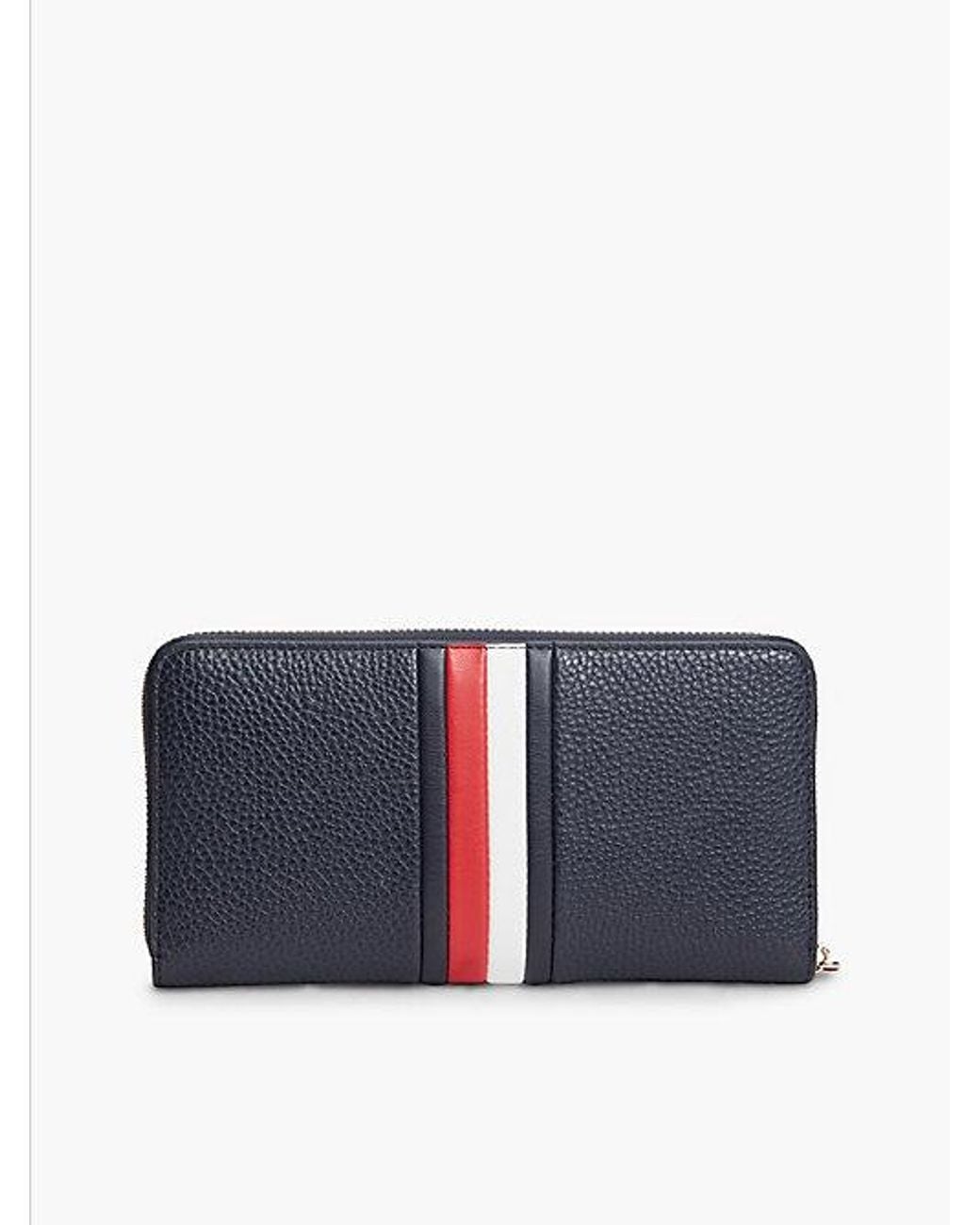 Tommy Hilfiger Blue Hilfiger Icon Global Stripe Zip Around Wallet