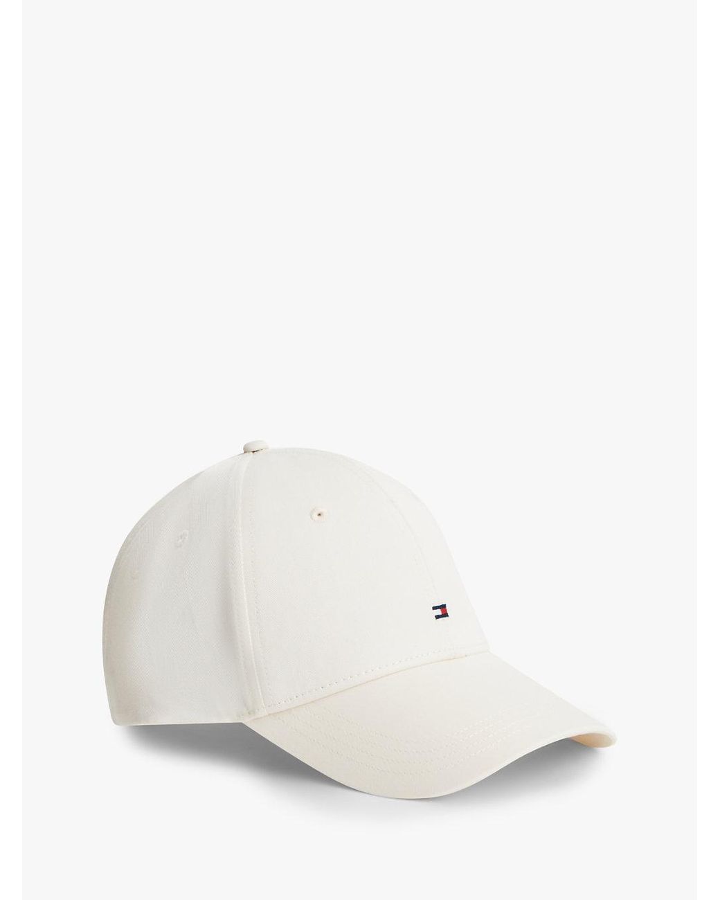 Tommy Hilfiger White Hilfiger Flag Embroidery Baseball Cap for men