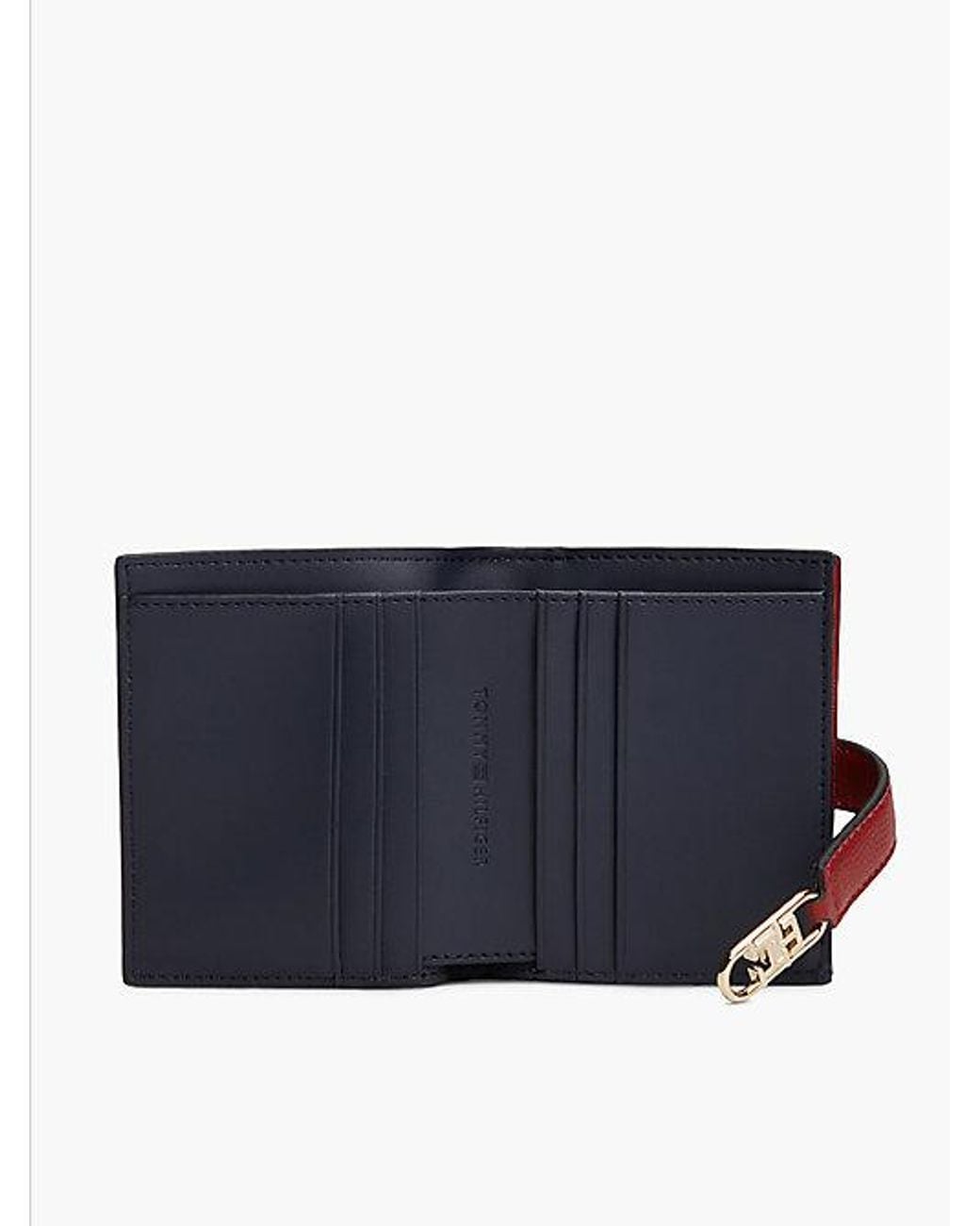 Tommy Hilfiger Red Th Monogram Plaque Bifold Wallet