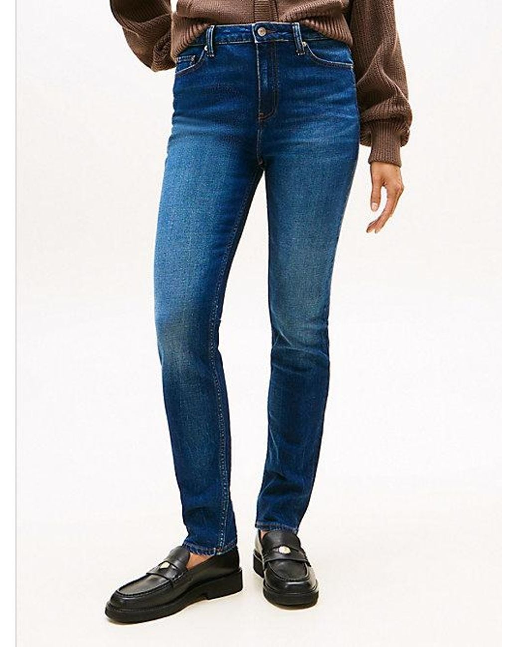 Tommy Hilfiger Blue Faded Mid Rise Slim Jeans