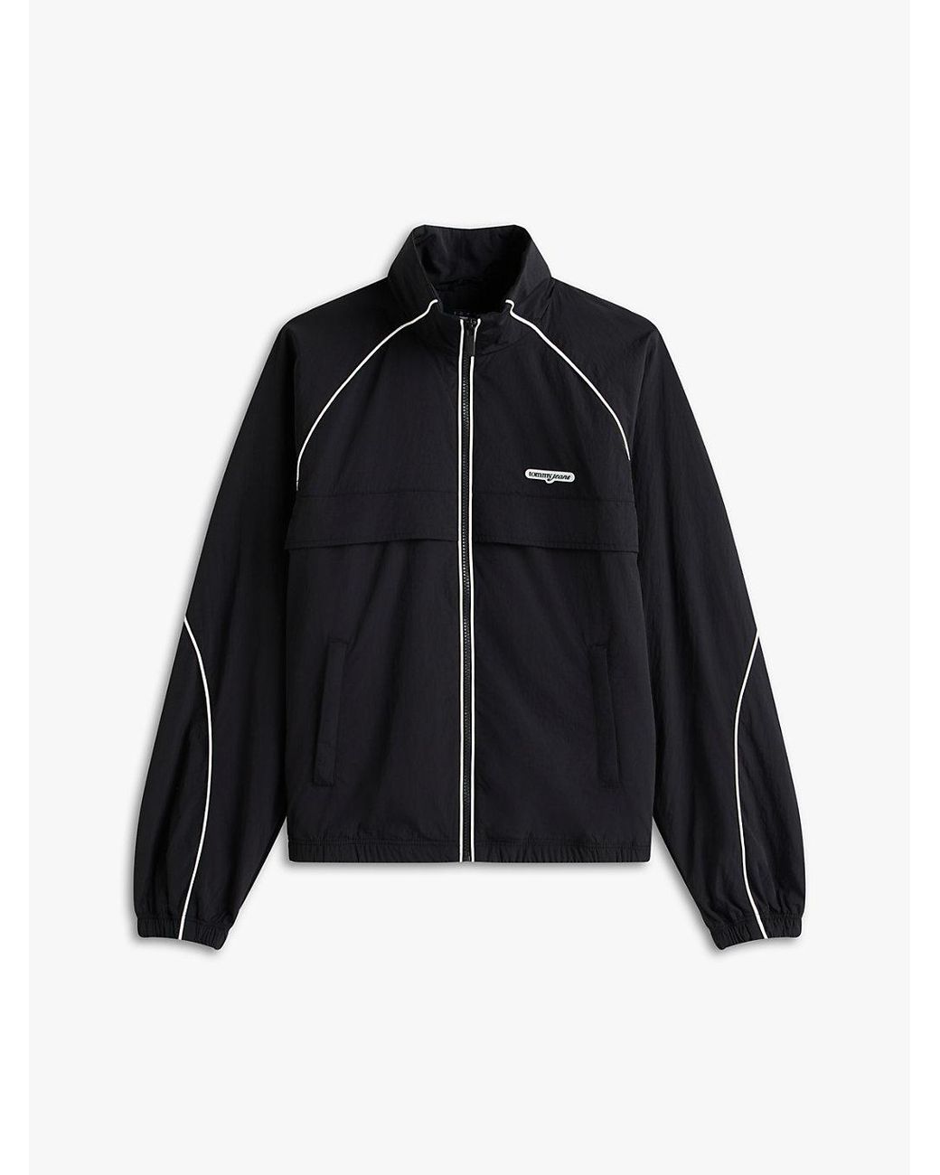 Tommy Hilfiger Black Water Repellent Piping Track Jacket