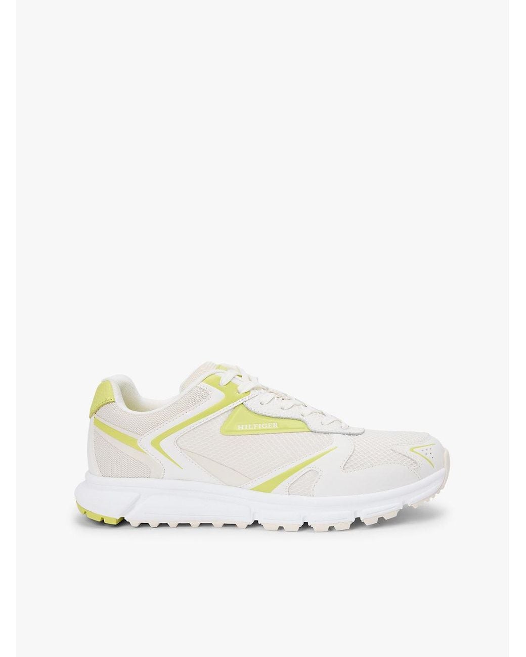 Tommy Hilfiger White Logo Mixed Texture Cleat Trainers for men