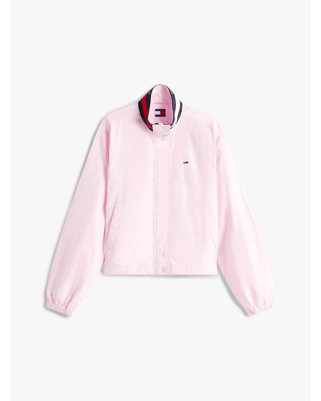Tommy Hilfiger White Logo Collar Water Repellent Jacket