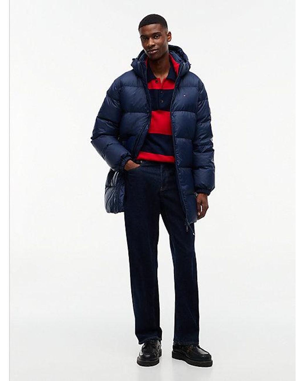 Tommy Hilfiger Blue Tommy Jeans Relaxed Down Hooded Parka for men