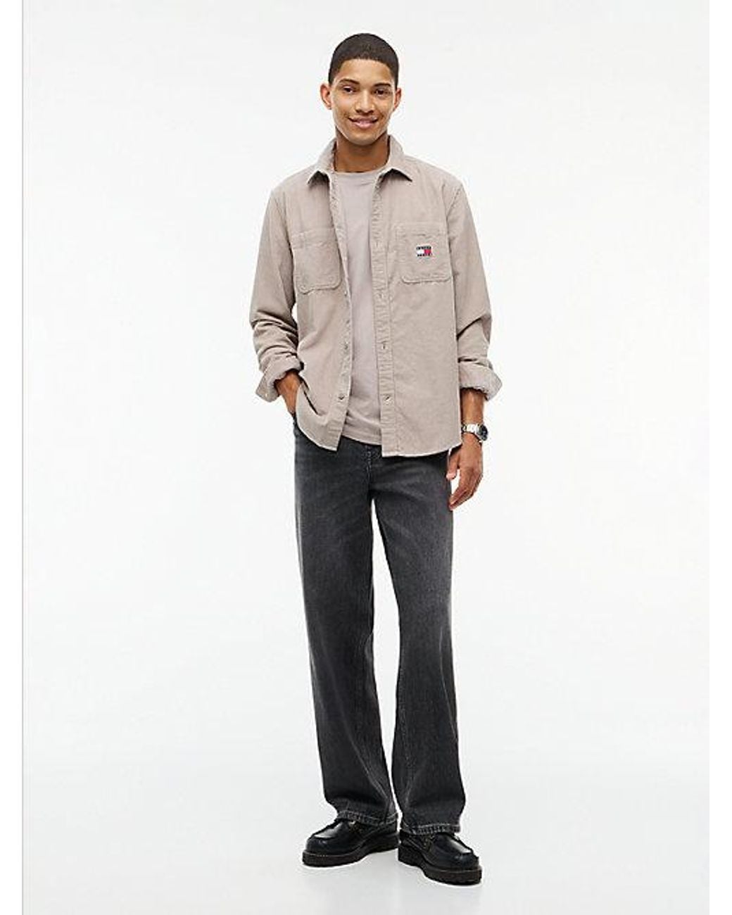 Tommy Hilfiger Natural Relaxed Fit Patch Pocket Corduroy Shirt for men