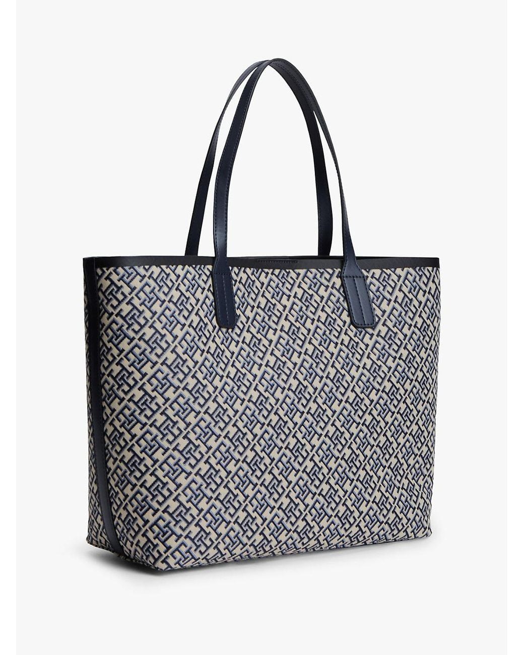 Tommy Hilfiger Gray Hilfiger Icon Th Monogram Jacquard Tote Bag