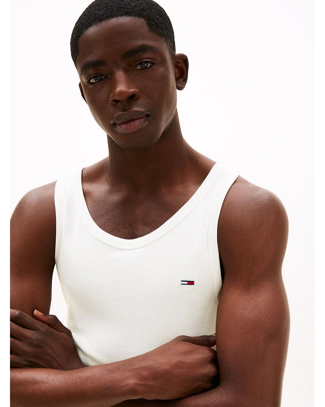 Tommy Hilfiger Black 2-pack Tommy Flag Extra Slim Tank Tops for men