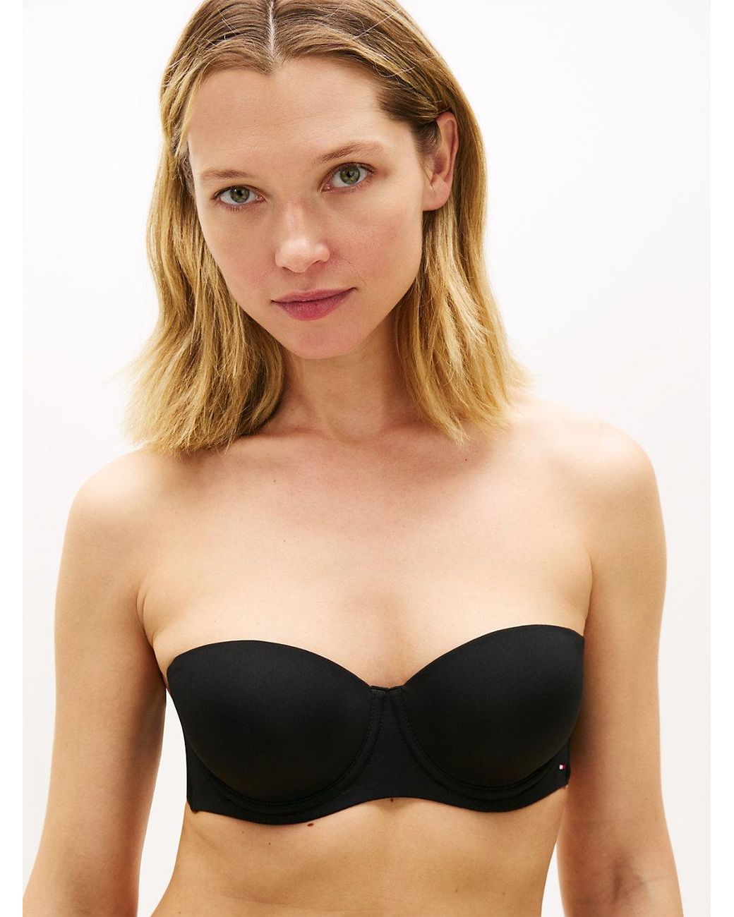 Tommy Hilfiger Black Essential Microfibre Strapless Bra