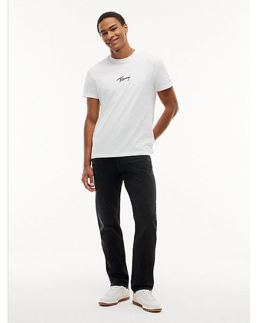 Tommy Hilfiger Black Ryan Slim Straight Jeans for men