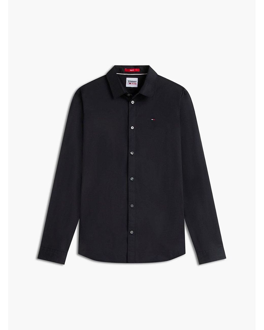 Tommy Hilfiger Black Slim Fit Poplin Shirt for men
