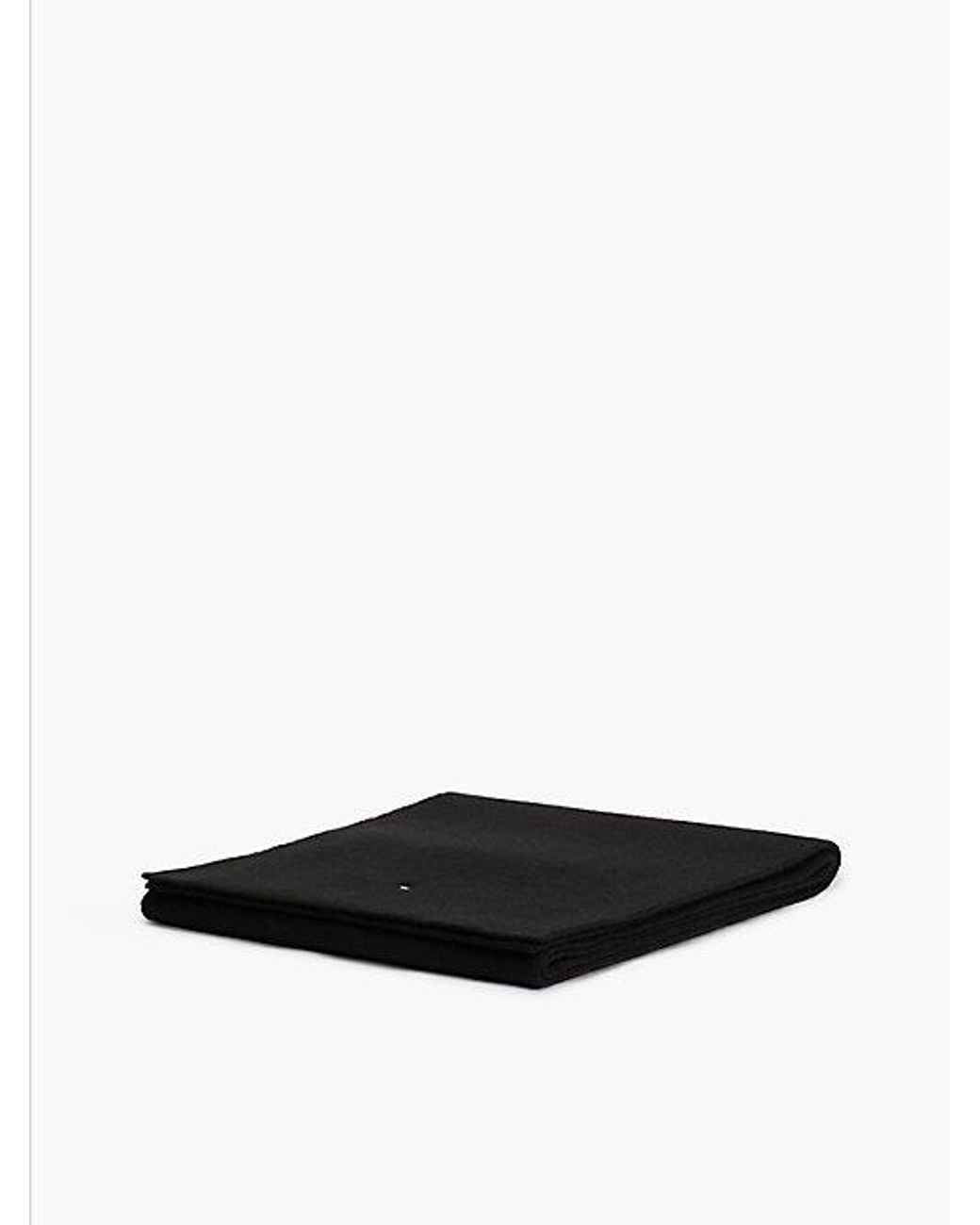 Tommy Hilfiger Black Hilfiger Flag Knit Scarf With Wool