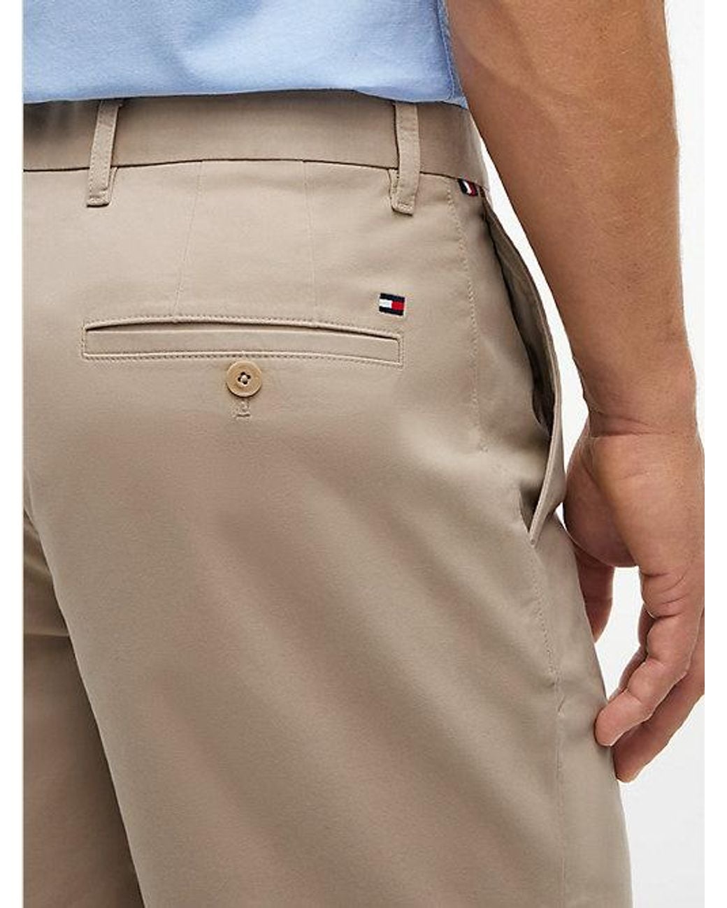 Tommy Hilfiger Natural Dover Twill Regular Fit Chino Shorts for men